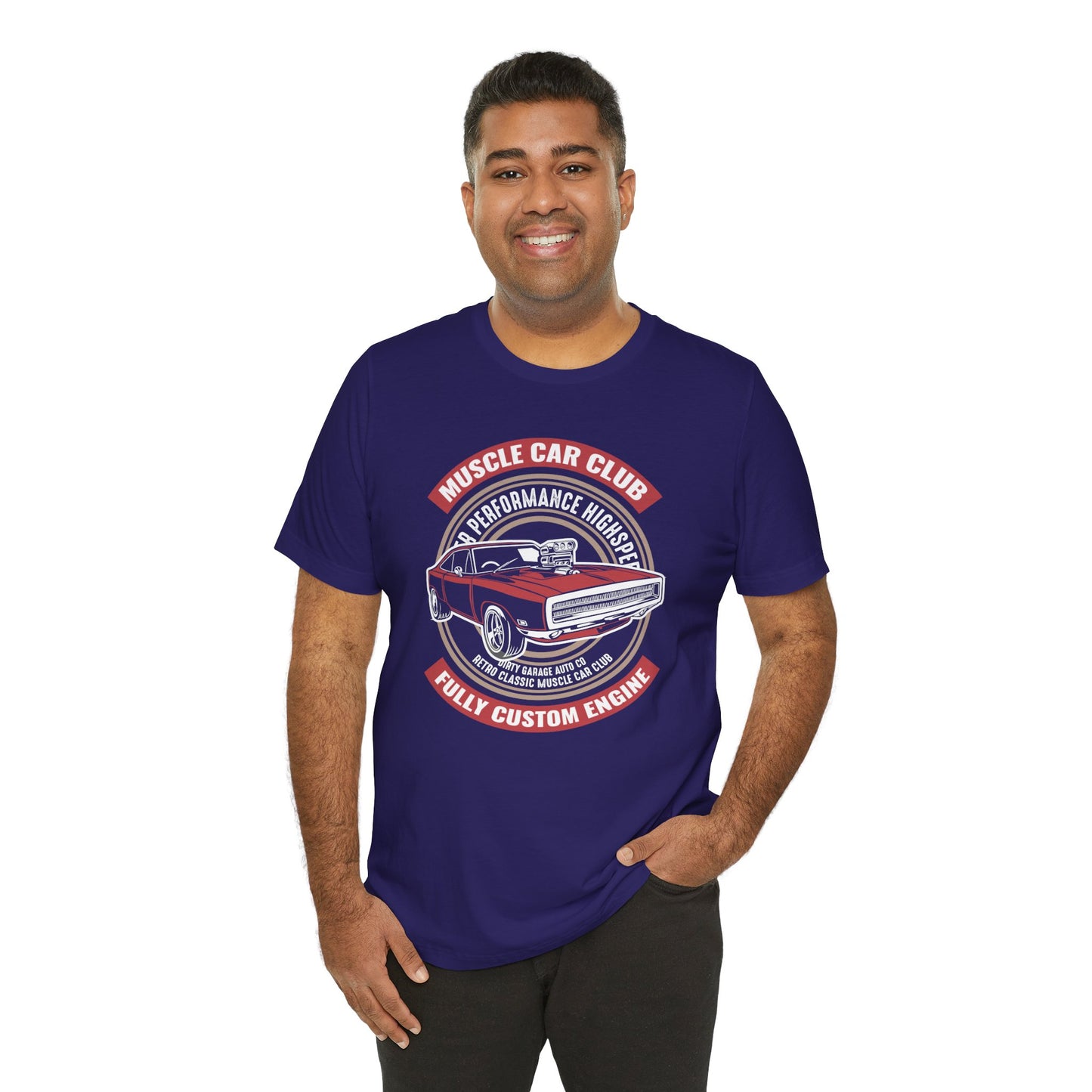 Muscle Car Club, Fully Custom Engine - Unisex Jersey Short Sleeve Tee