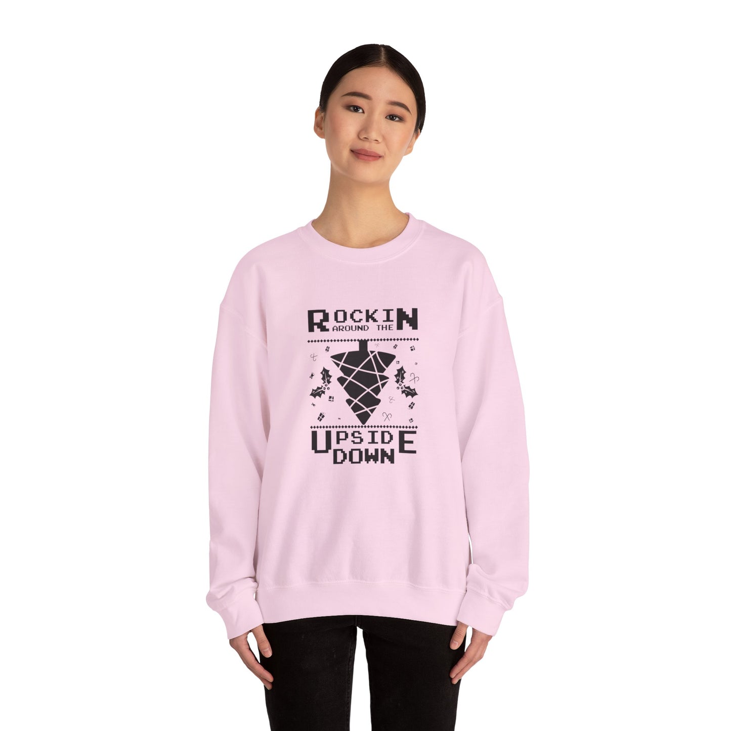 Rocking Around The Tree Upside Down - Unisex Heavy Blend™ Crewneck Sweatshirt