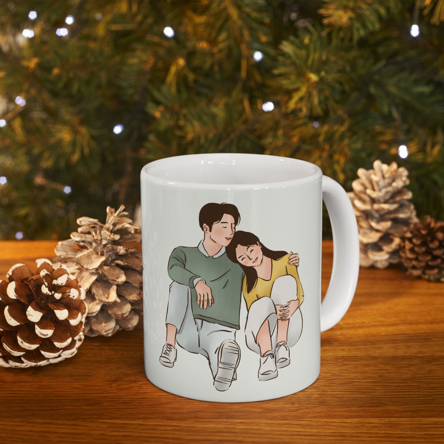 Happy Valentine's Day, Names, Customizable - Ceramic Mug, (11oz, 15oz) - 10924