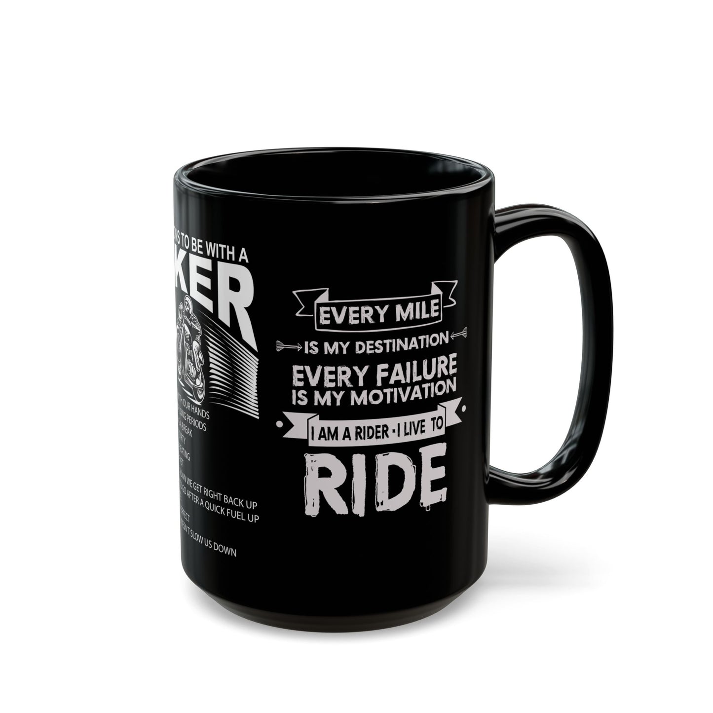 10 Reasons To Be With A Biker - Black Mug (11oz, 15oz)