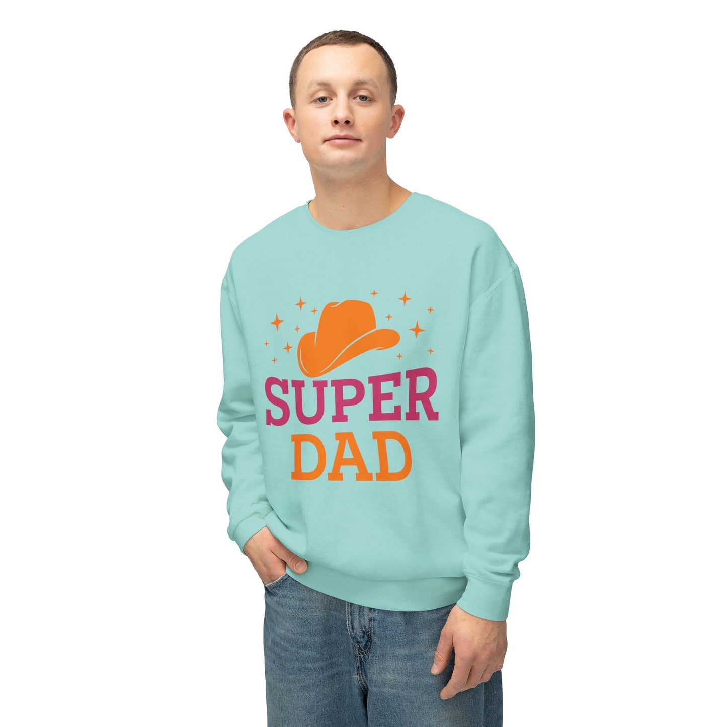 Super Dad Unisex Lightweight Crewneck Sweatshirt | Perfect Gift for Father's Day - 12907