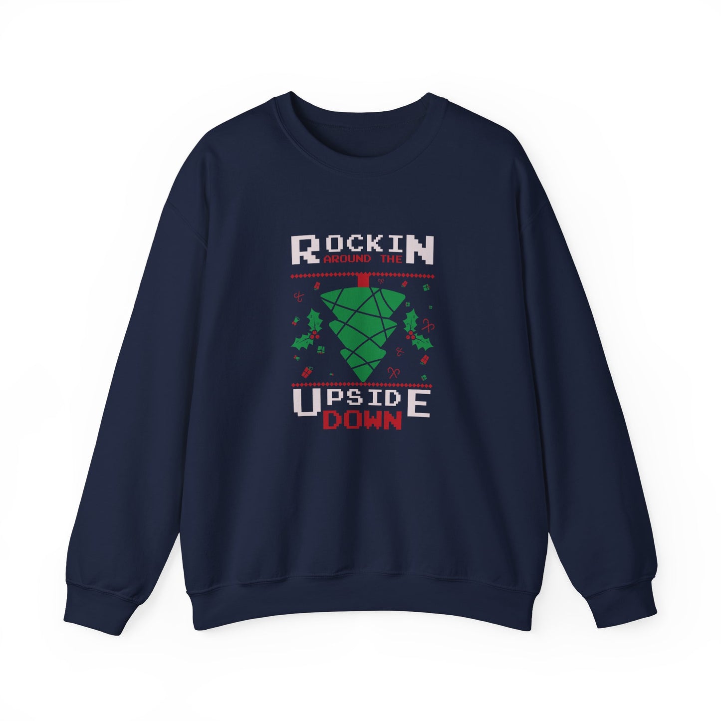 Rocking Around The Tree Upside Down - Unisex Heavy Blend™ Crewneck Sweatshirt