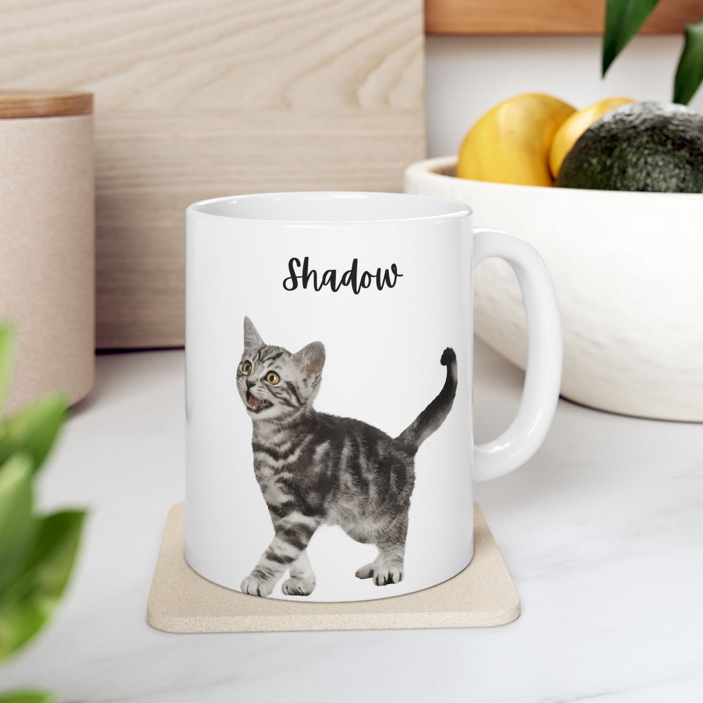 Personalised Cat Ceramic Mug, Coffee Lovers Gift, Cat Lover's Mug, Cute Animal Mug, Funny Cat Coffee Cup - 14199