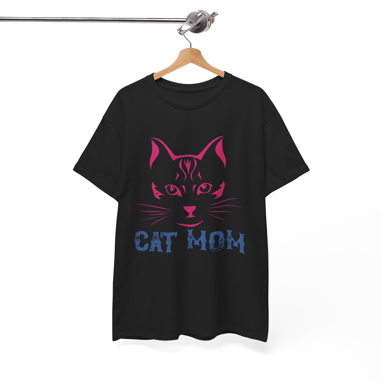 Cat Mom T-Shirt – Cute Cat Face Graphic Tee for Cat Lovers - 14882