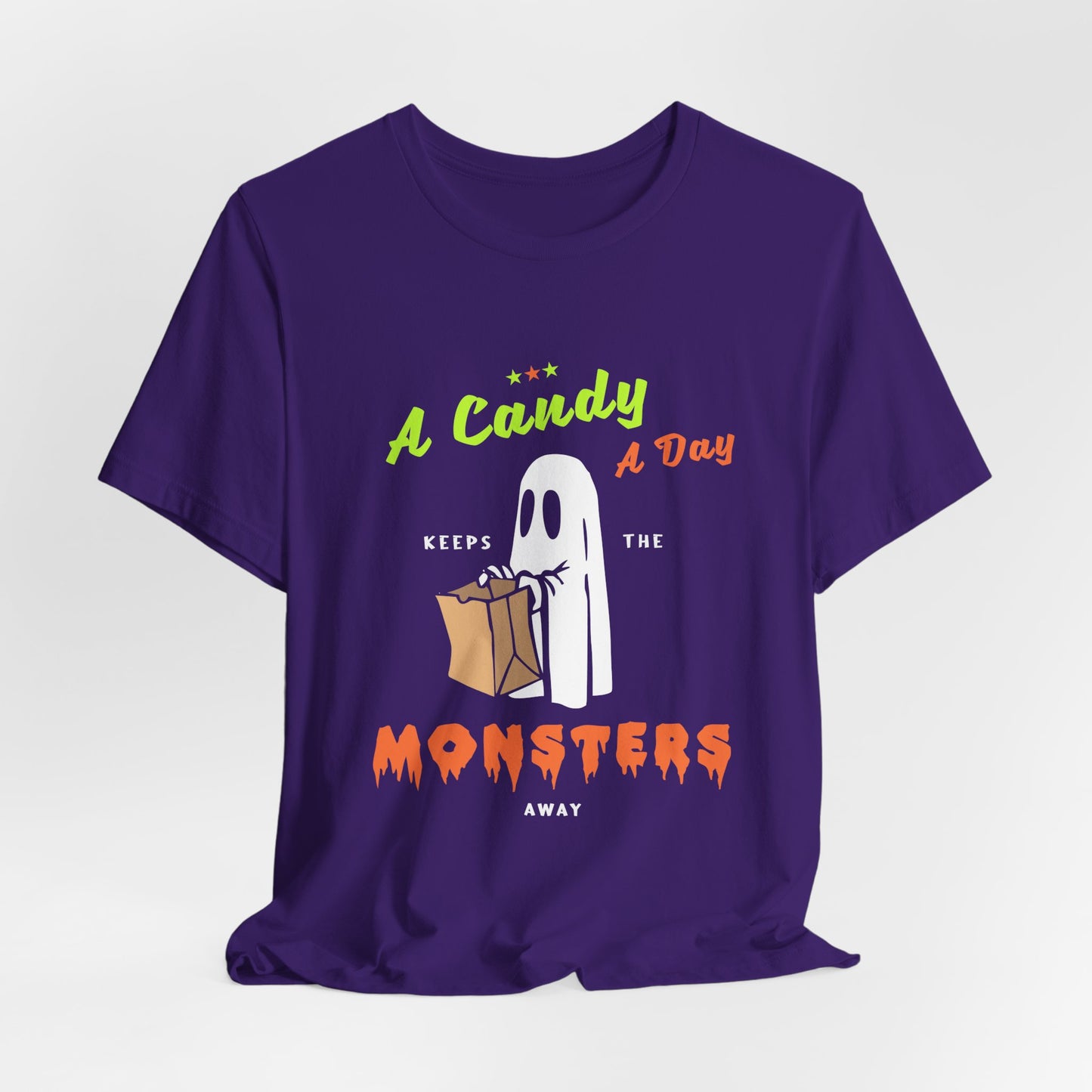 Halloween: A Candy Day Keeps The Monsters Away - Unisex Jersey Short Sleeve Tee - 12663