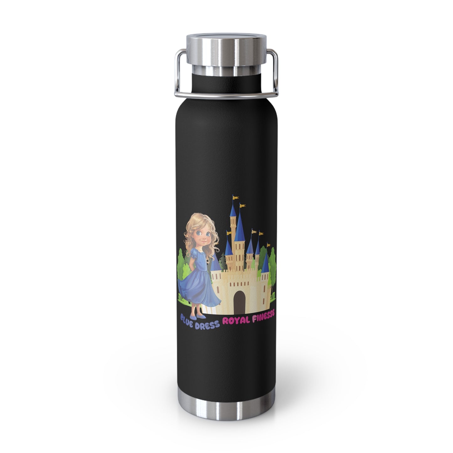 Blue Dress Princess, Royal Finesse - Copper Vacuum Insulated Bottle, 22oz - 11636