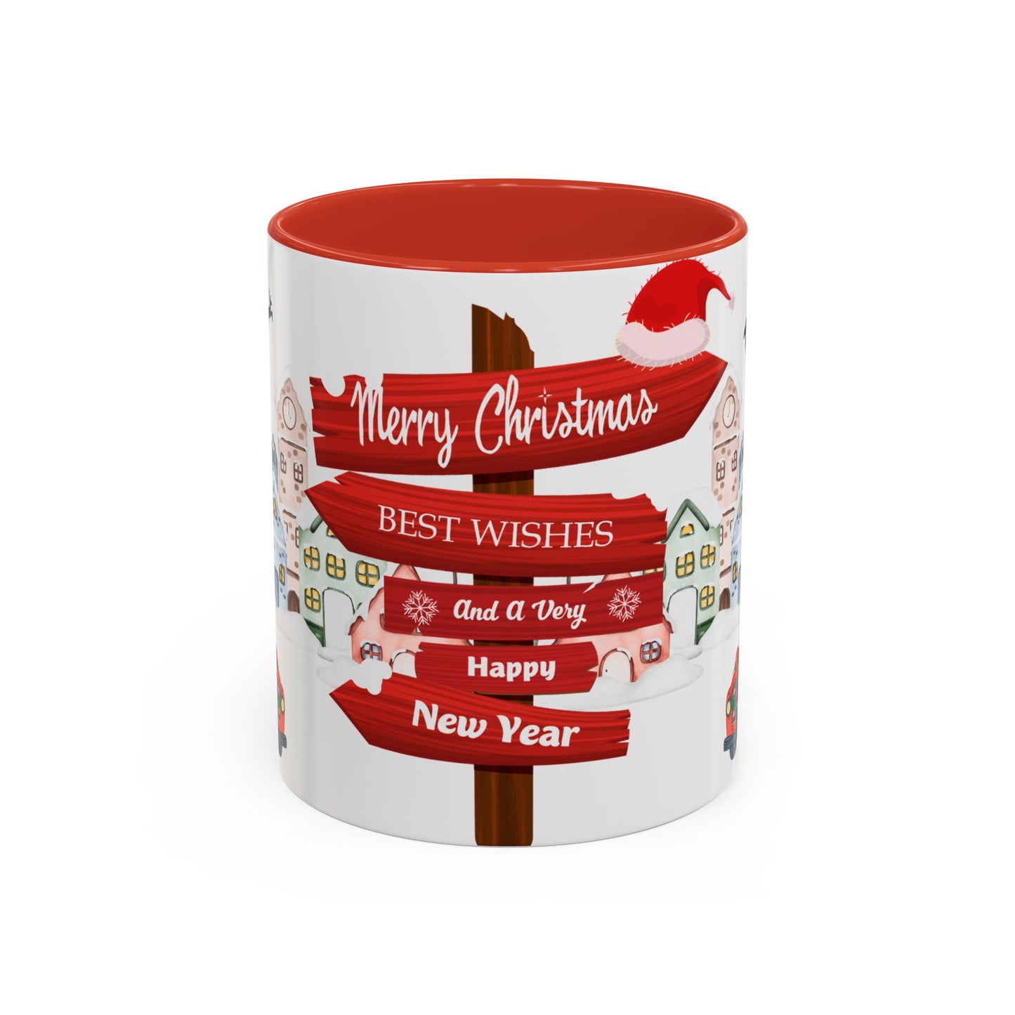 Merry Christmas - Accent Coffee Mug (11, 15oz)