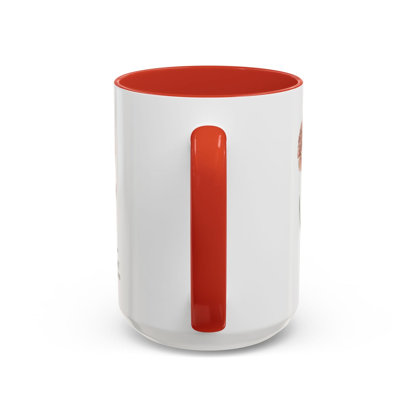 January Carnation Birth Flower Accent Coffee Mug – Customizable (11oz / 15oz) - 14671