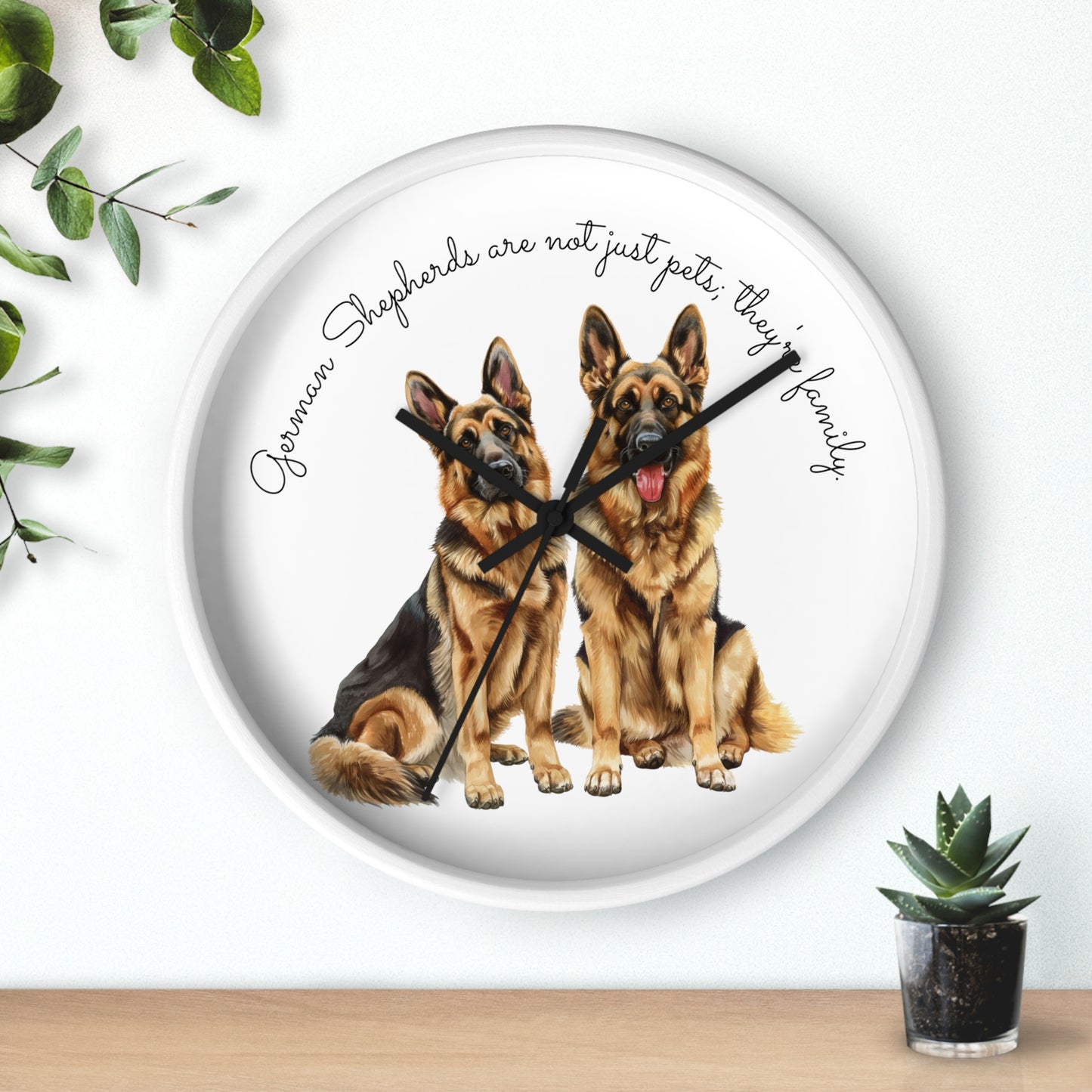 German Shepherds are not just pets; they're family - Wall Clock