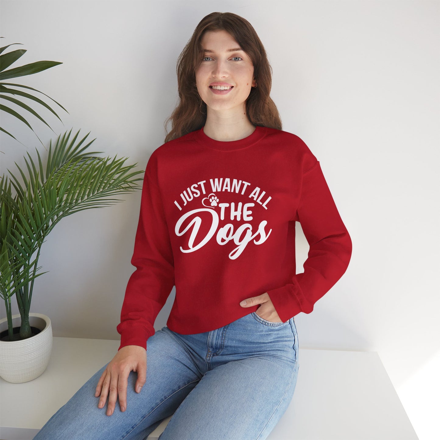 I Just Want All the Dogs - Unisex Heavy Blend™ Crewneck Sweatshirt