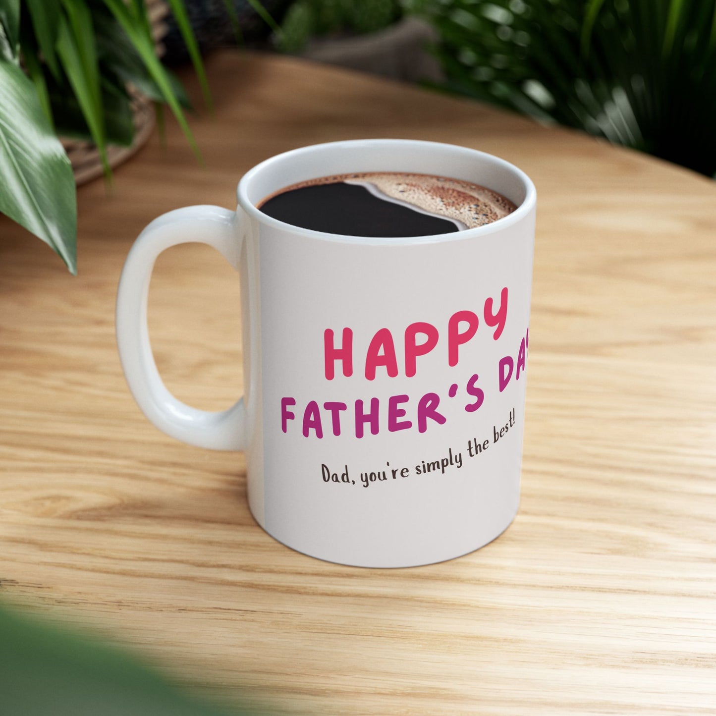 Happy Father's Day Ceramic Mug - Perfect Gift for Dad - 12897