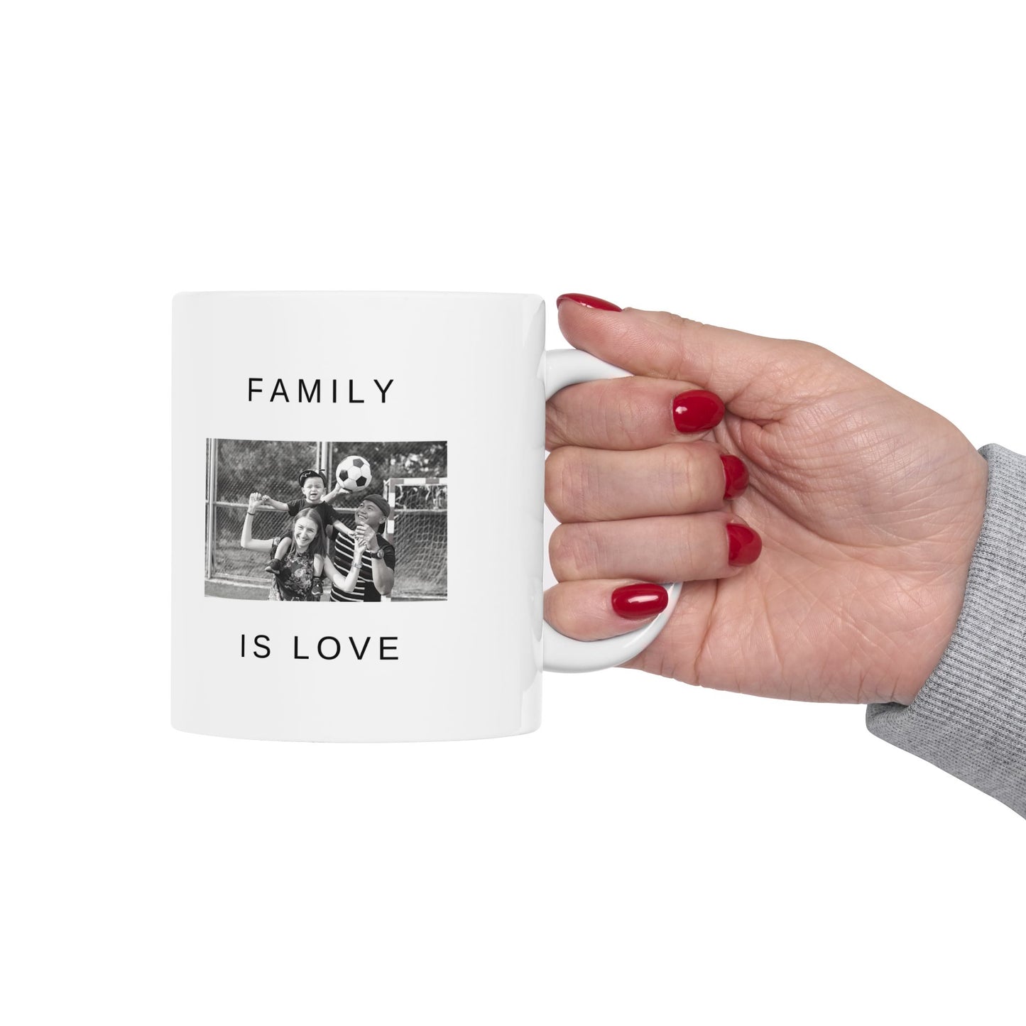 Family is Love, Photos, Customizable - Ceramic Mug, (11oz, 15oz) - 10995