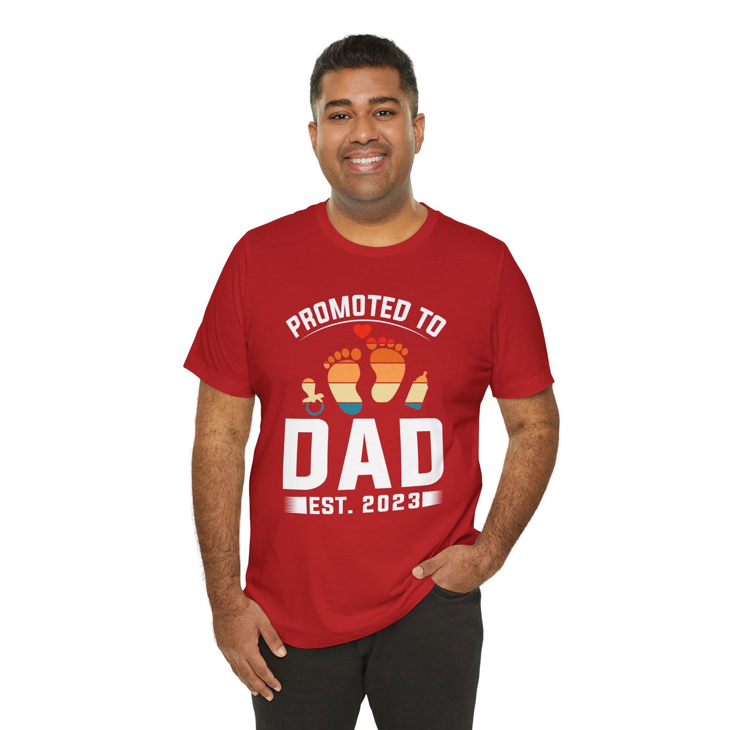 Promoted To Dad - Unisex Jersey Short Sleeve Tee