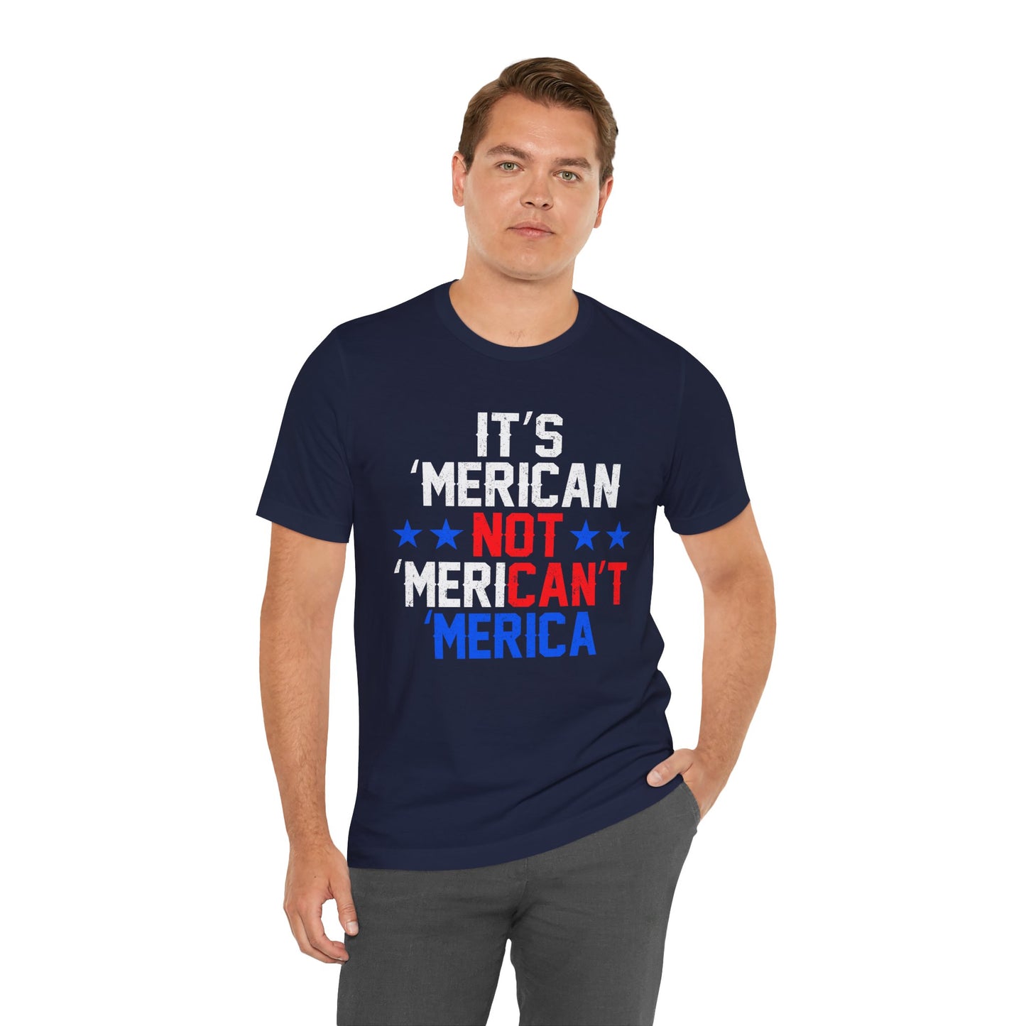 Patriotic Humor Tee, American Pride Shirt, Fun Casual Wear, Gift for Independence Day, Stylish Comfy T-Shirt - 13493