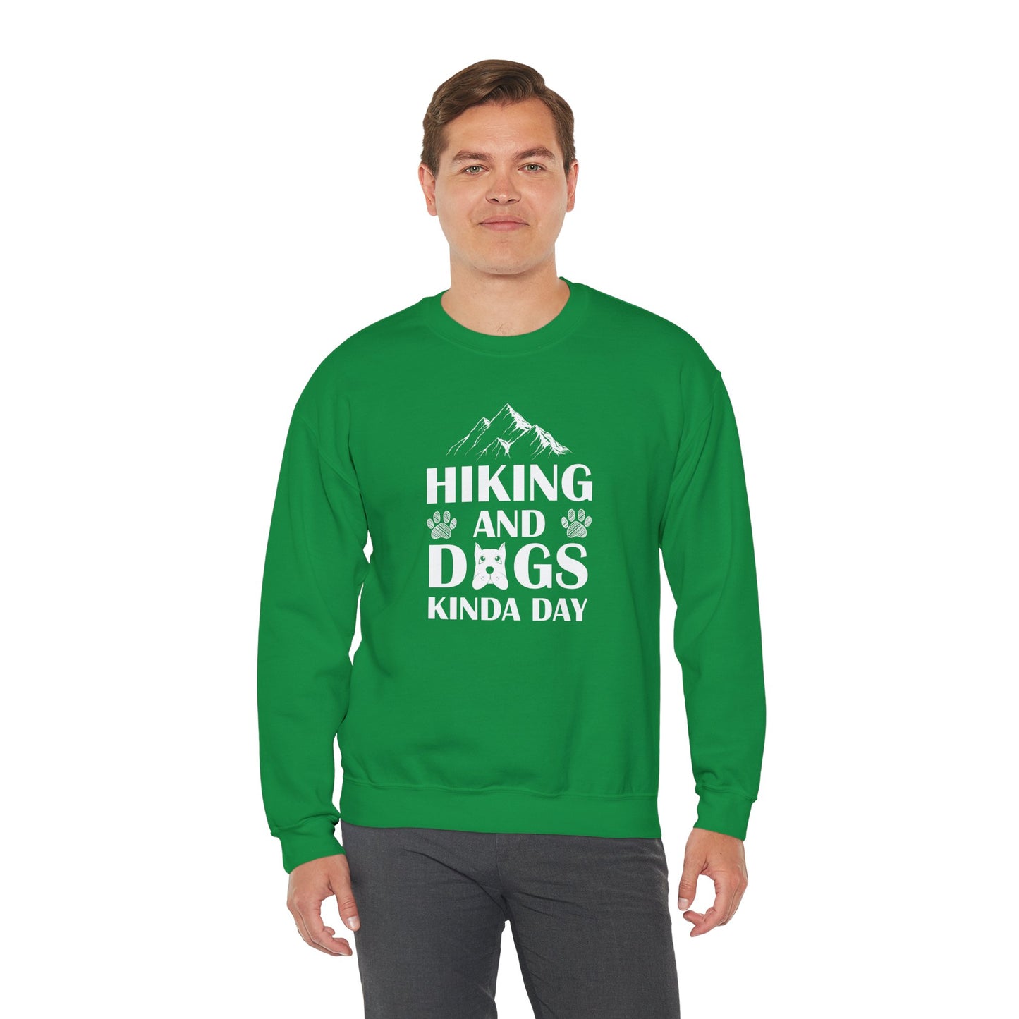 Hiking & Dogs Kinda Day - Unisex Heavy Blend™ Crewneck Sweatshirt