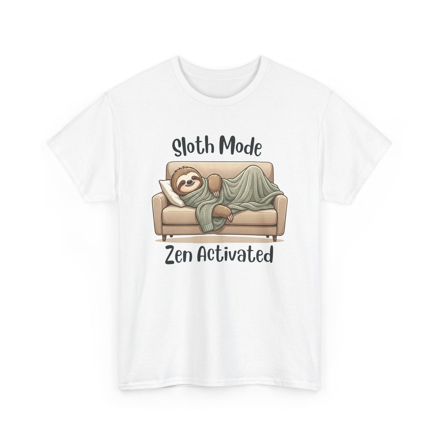 Funny Sloth T-Shirt – “Sloth Mode, Zen Activated” Cute Relaxing Tee - 14844