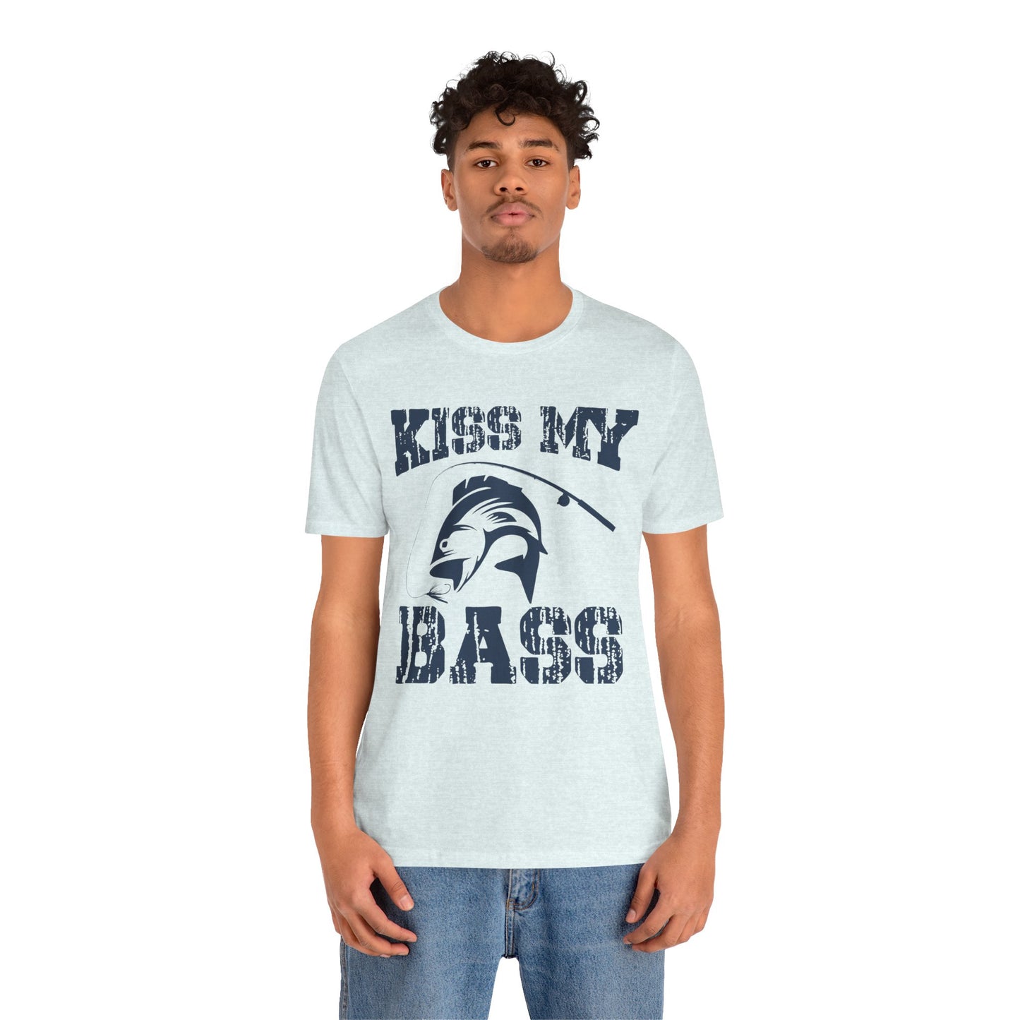 Fishing:  Kiss My Bass - Unisex Jersey Short Sleeve Tee - 14021