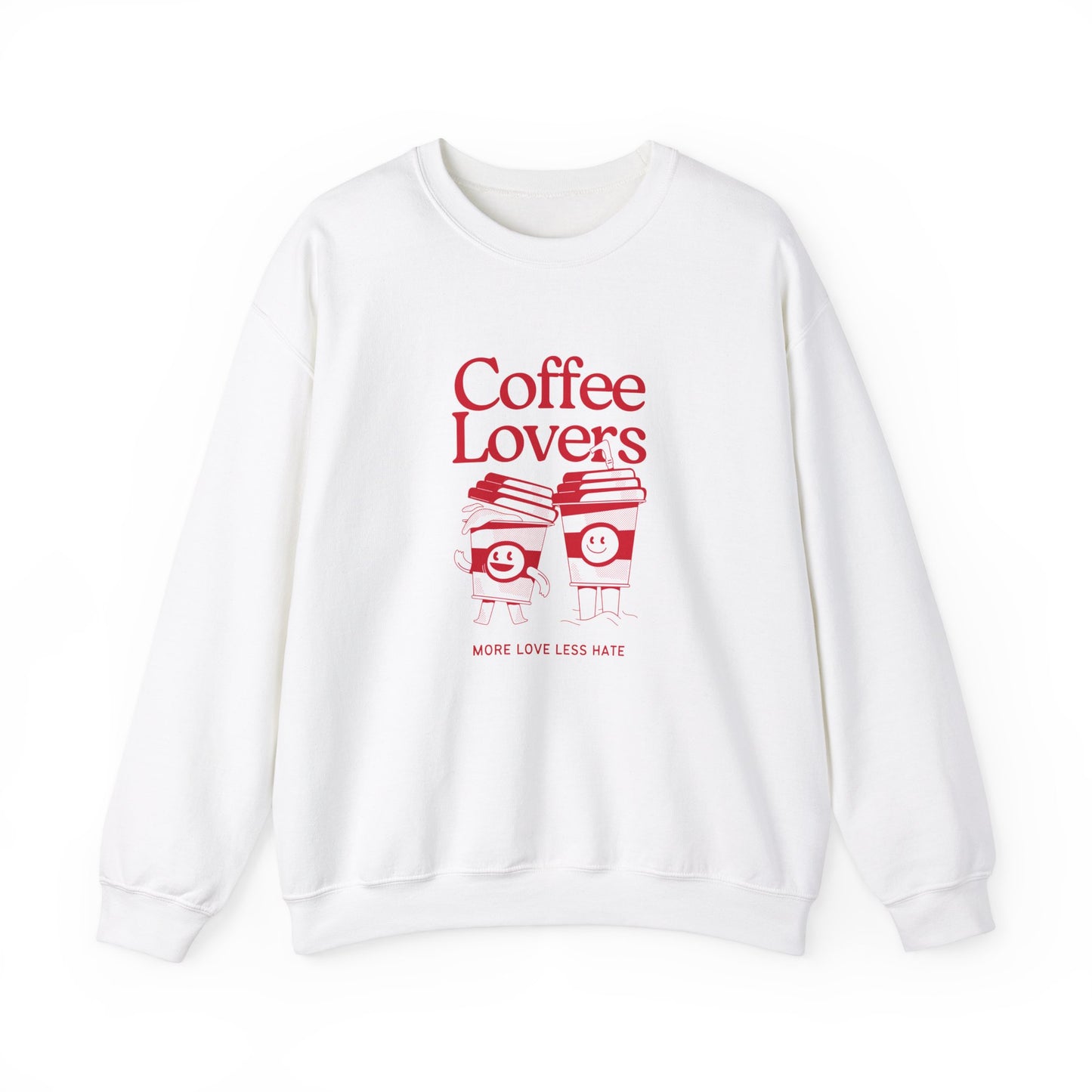 Coffee Lovers, More Love, Less Hate - Unisex Heavy Blend™ Crewneck Sweatshirt - 11313