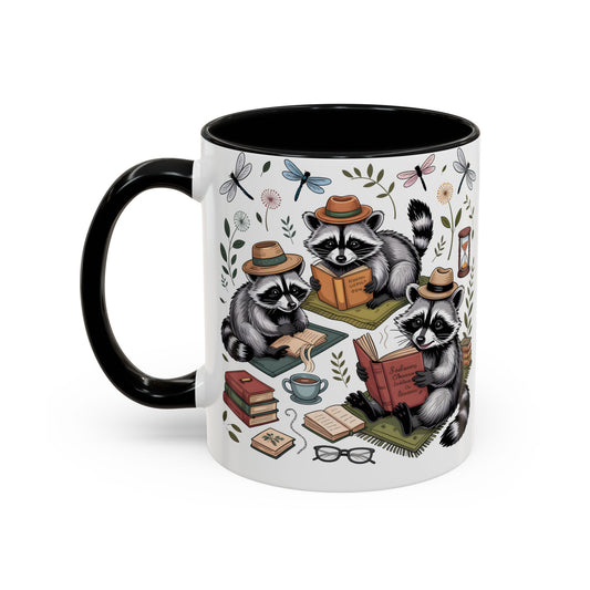 Raccoons Love Books Mug – Cute Reading Coffee Mug Gift for Book Lovers (11oz / 15oz) - 14801