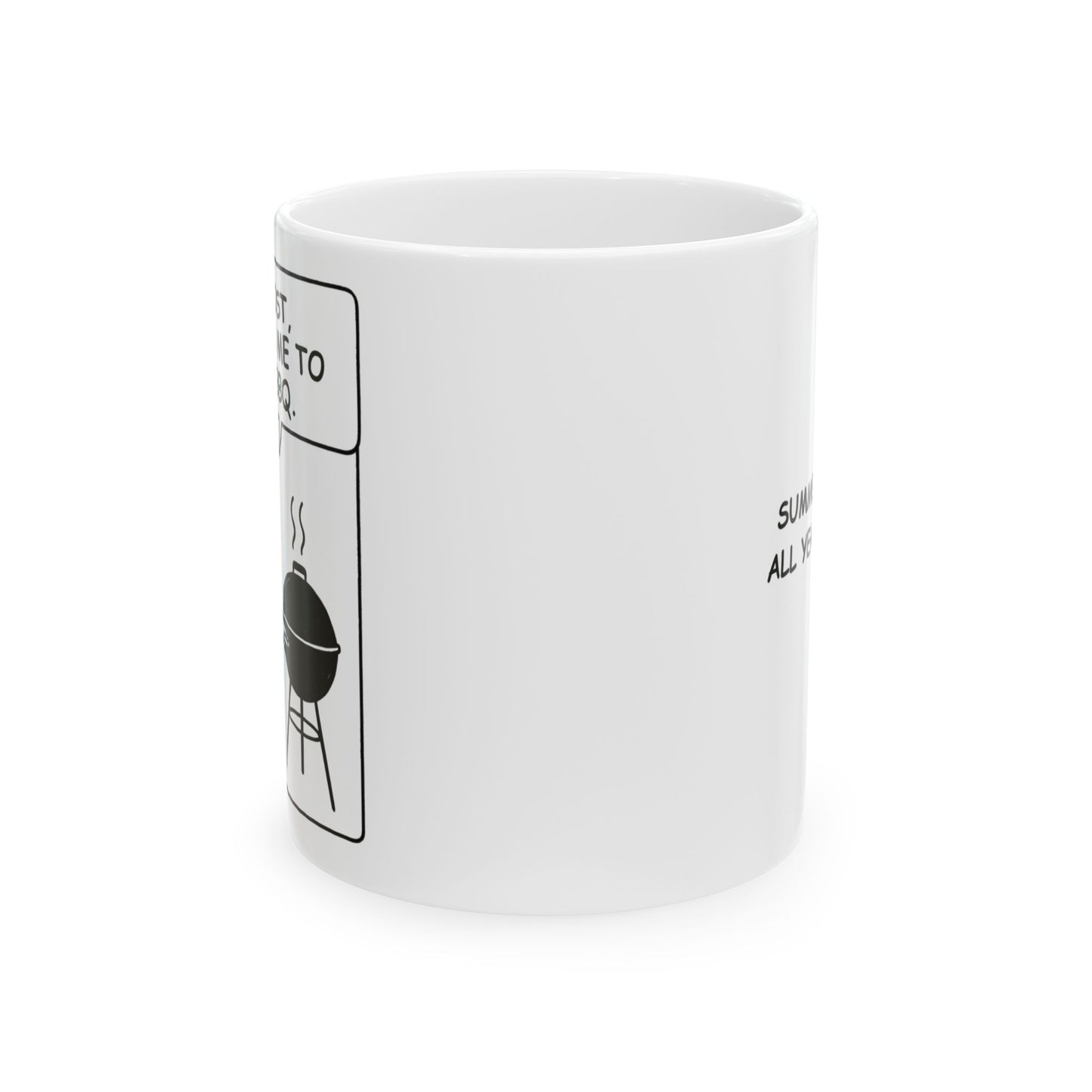 “If lost, return me to the BBQ.”  (Summer vibes, all year round.) Ceramic Mug - 13926