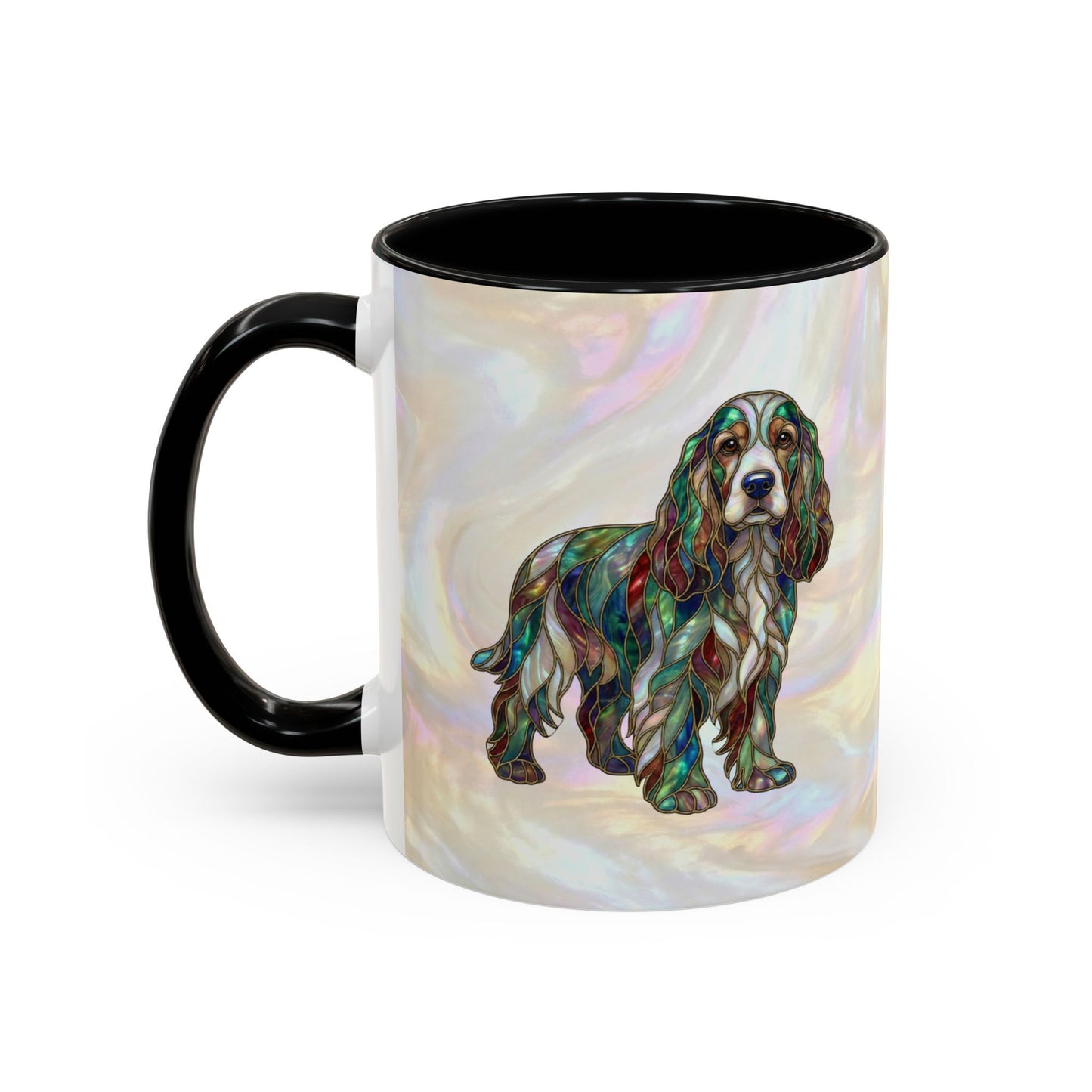 Cocker Spaniel Accent Coffee Mug -Stained Glass Style (11/15oz) - 14626