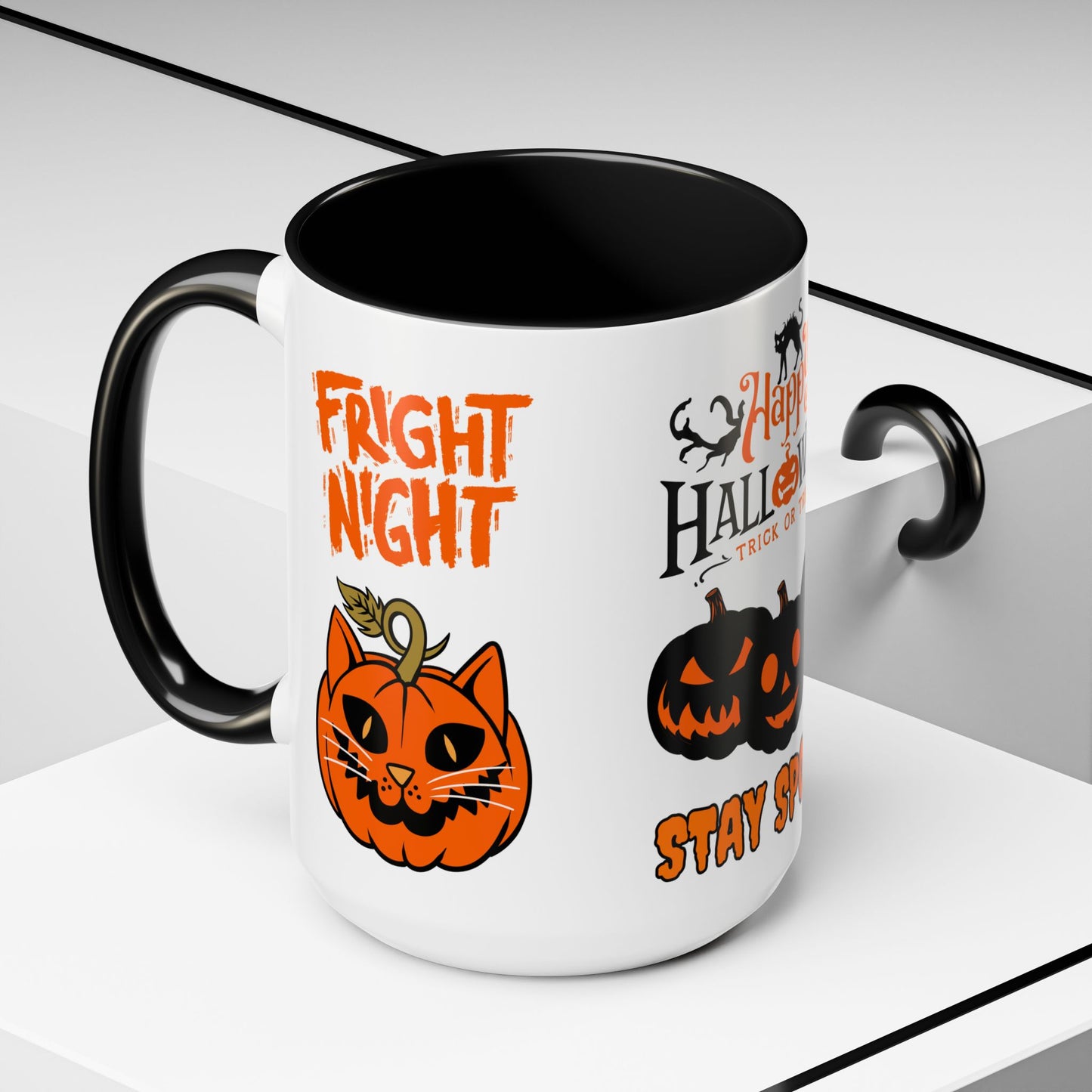 Happy Halloween, Stay Spooky - Accent Coffee Mug (11, 15oz)