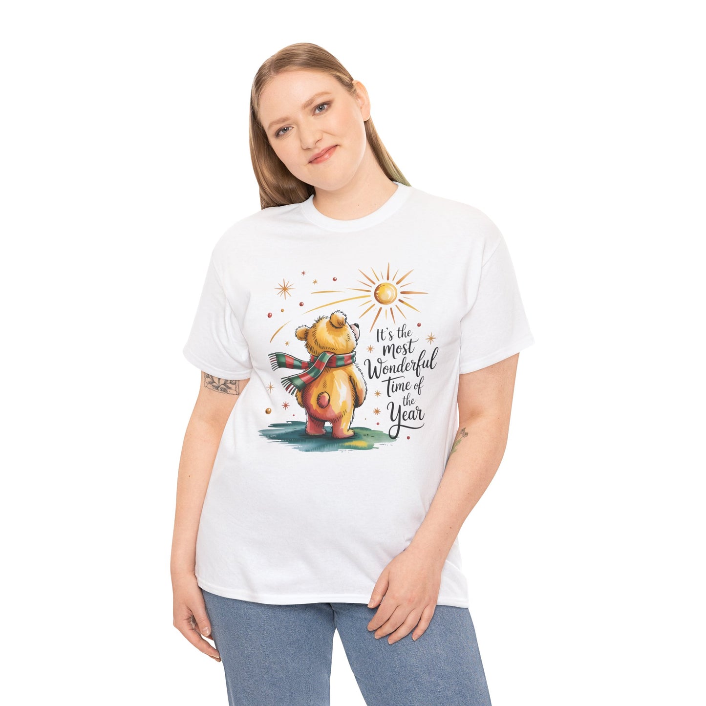 Christmas Bear T-Shirt – “It’s the Most Wonderful Time of the Year” Cute Holiday Gift Tee - 14852