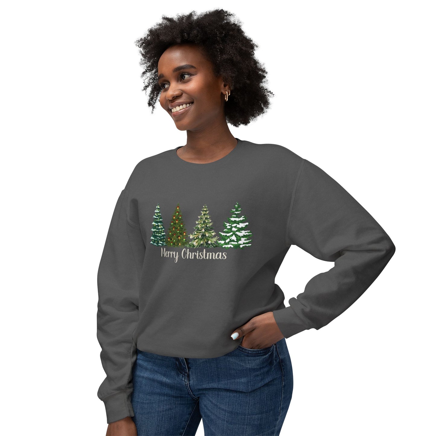 Winter Trees - Unisex Lightweight Crewneck Sweatshirt - 10238