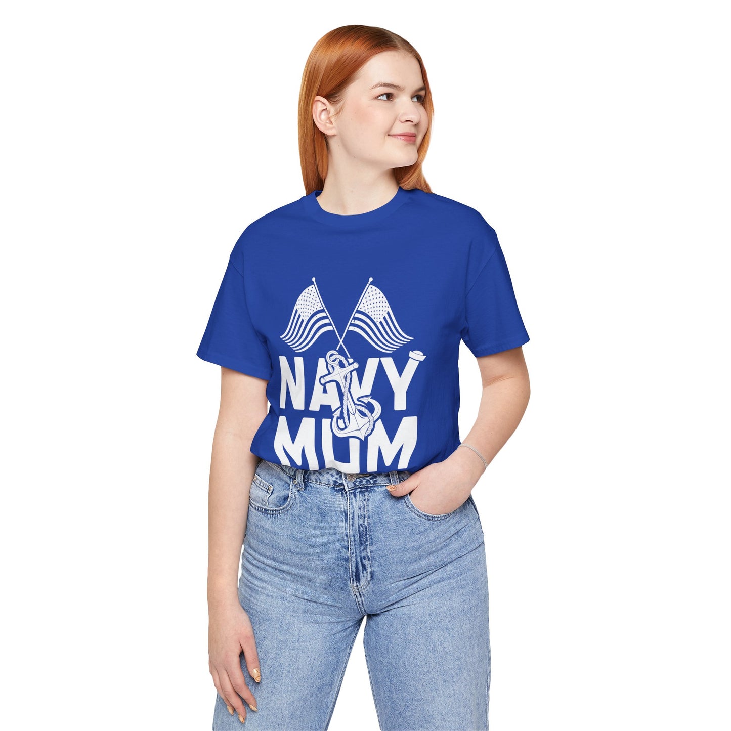 Navy Mom - Unisex Jersey Short Sleeve Tee