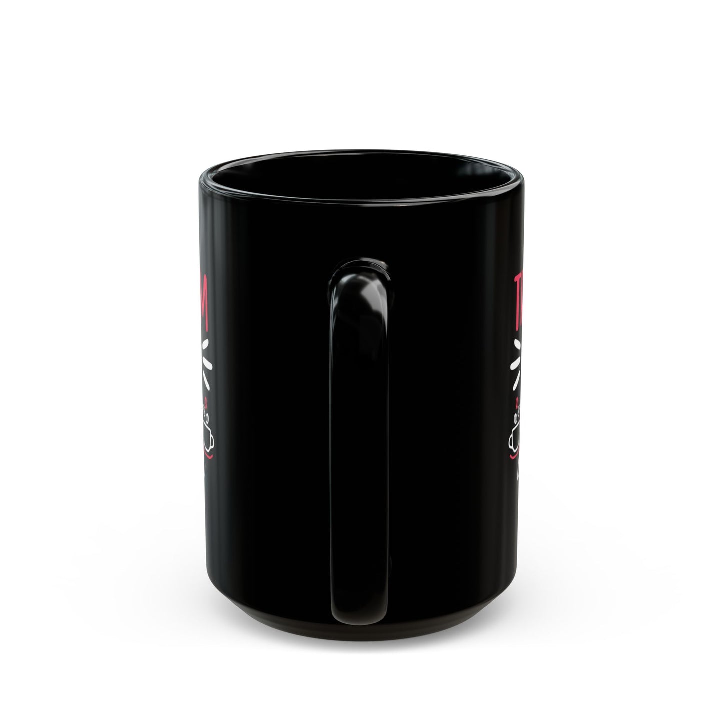 "This Mom Runs On Coffee & Yoga" Black Mug - 13411