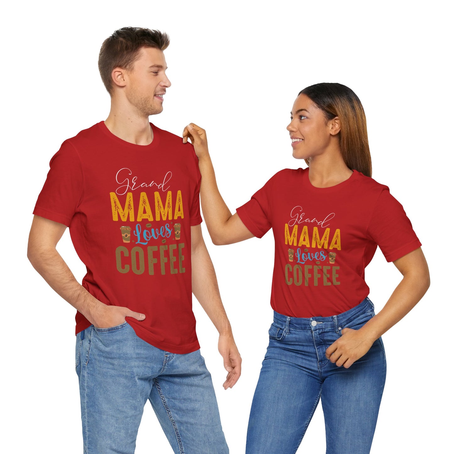 Grand Mama Loves Coffee - Unisex Jersey Short Sleeve Tee