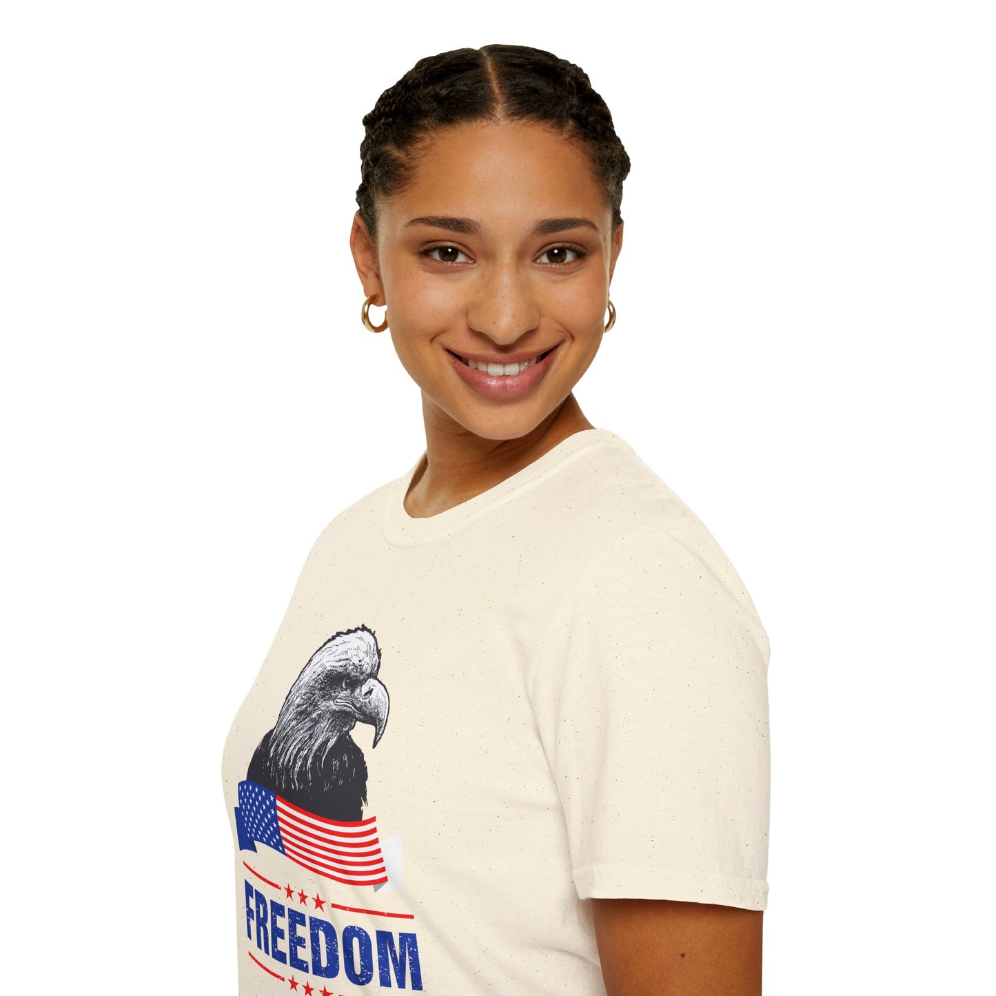 Eagle Freedom T-Shirt - Patriotic Tee for Independence Day, Memorial Day, Veteran's Day, Casual Wear, Gift for Freedom Lovers - 13738