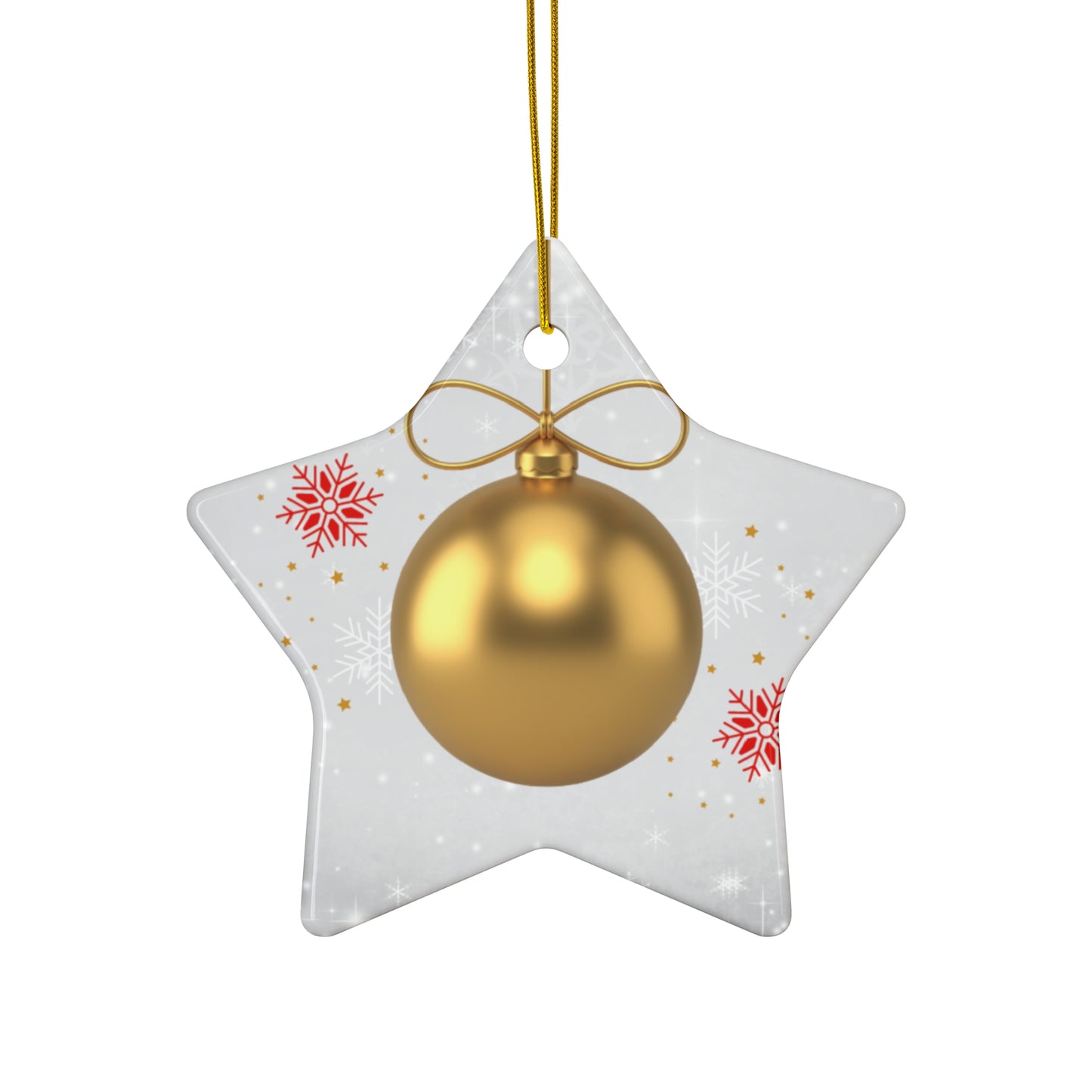 Gleaming Gold - Ceramic Ornament, 4 Shapes