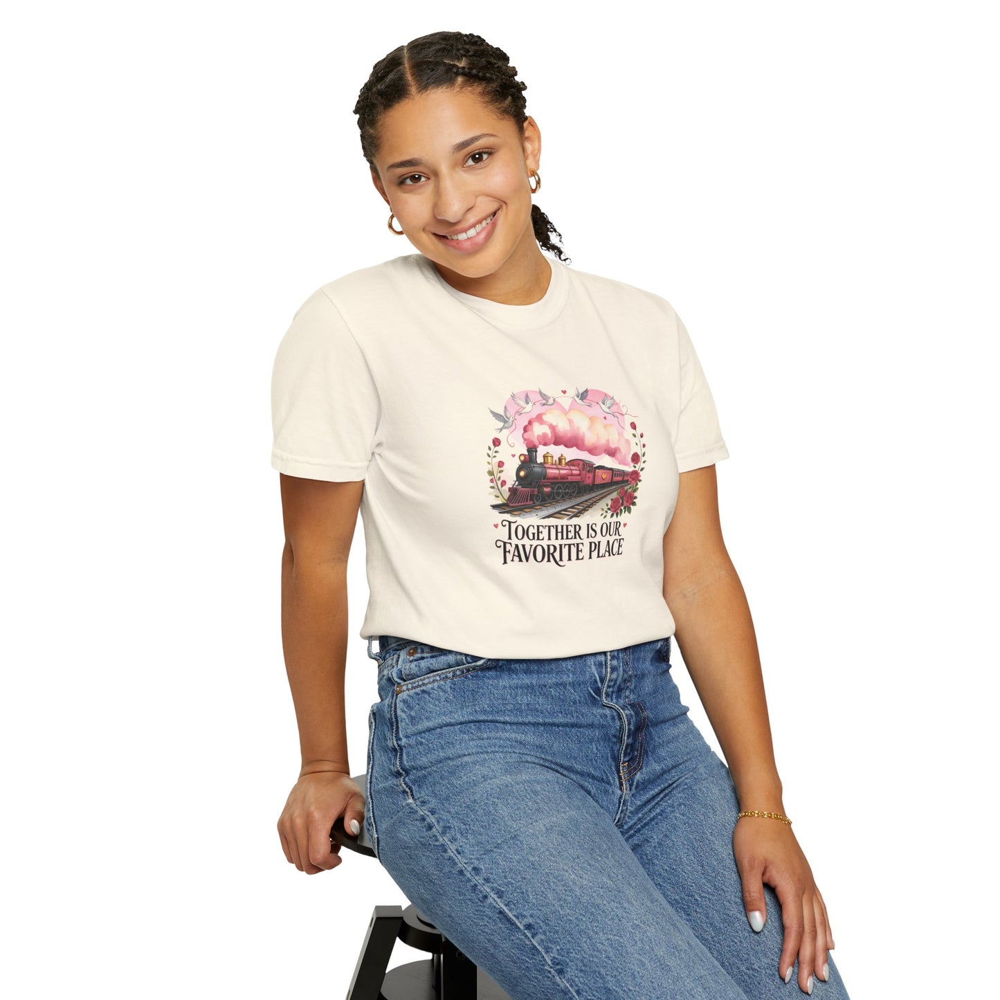 Together Is Our Favorite Place – Romantic Valentine Graphic T-Shirt  - 14738