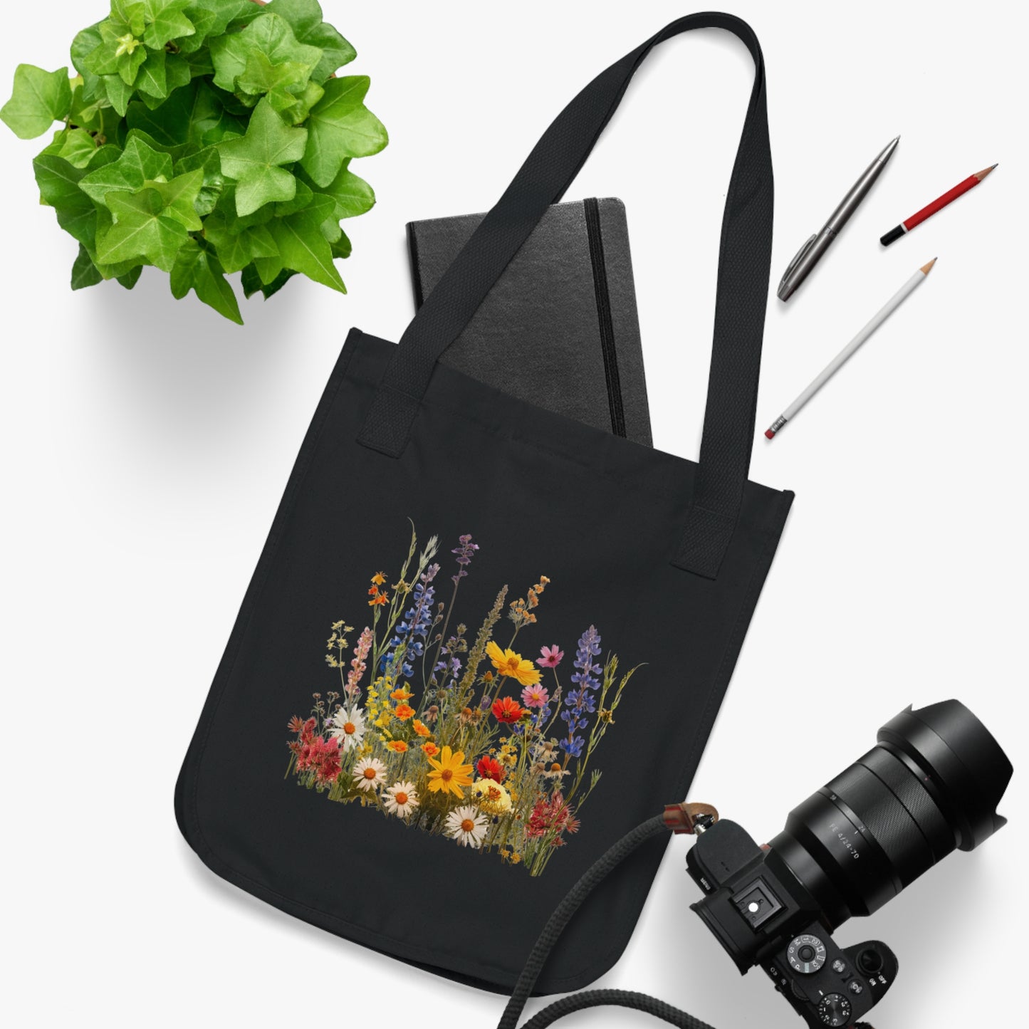 Wildflowers - Organic Canvas Tote Bag - 10444