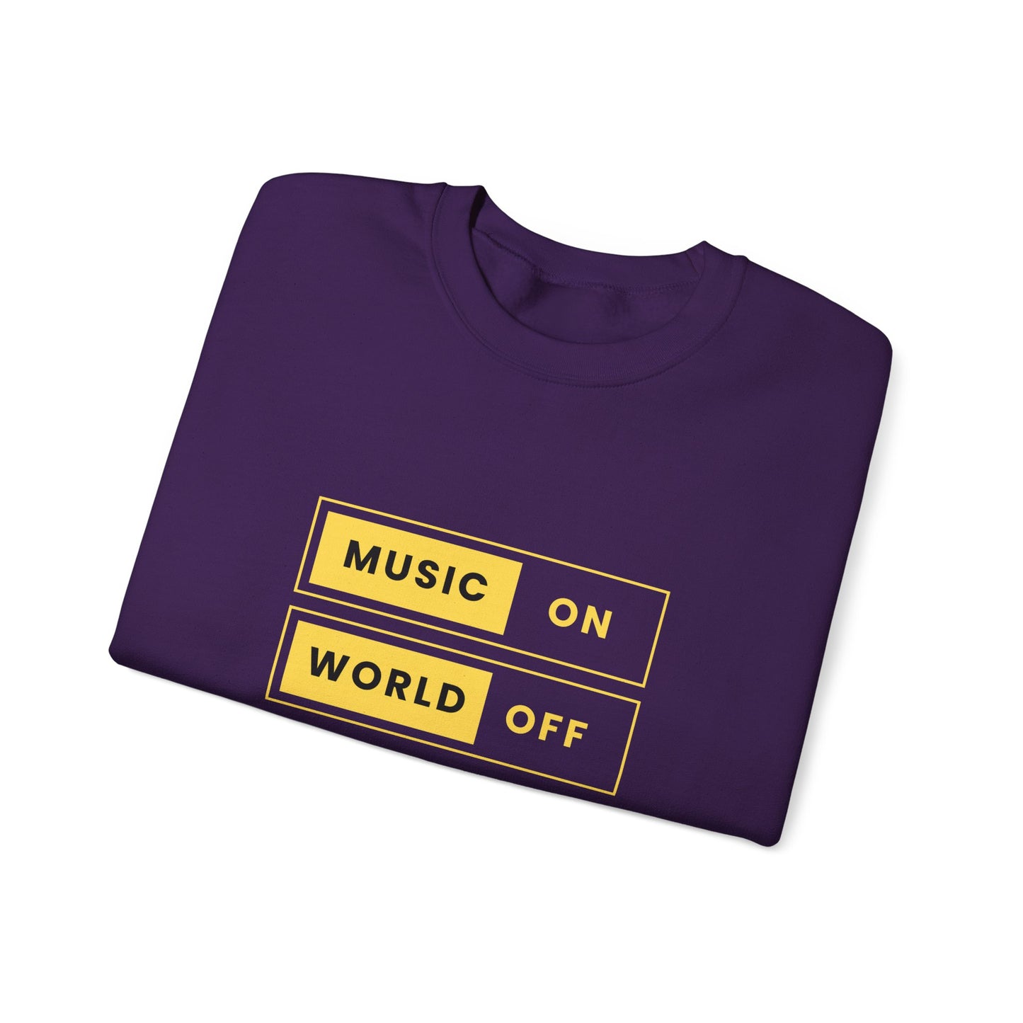 Music On, World Off - Unisex Heavy Blend™ Crewneck Sweatshirt - 10603