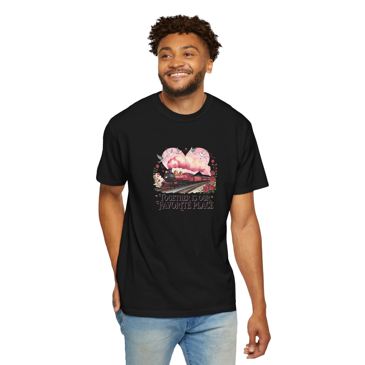 Together Is Our Favorite Place – Romantic Valentine Graphic T-Shirt  - 14738