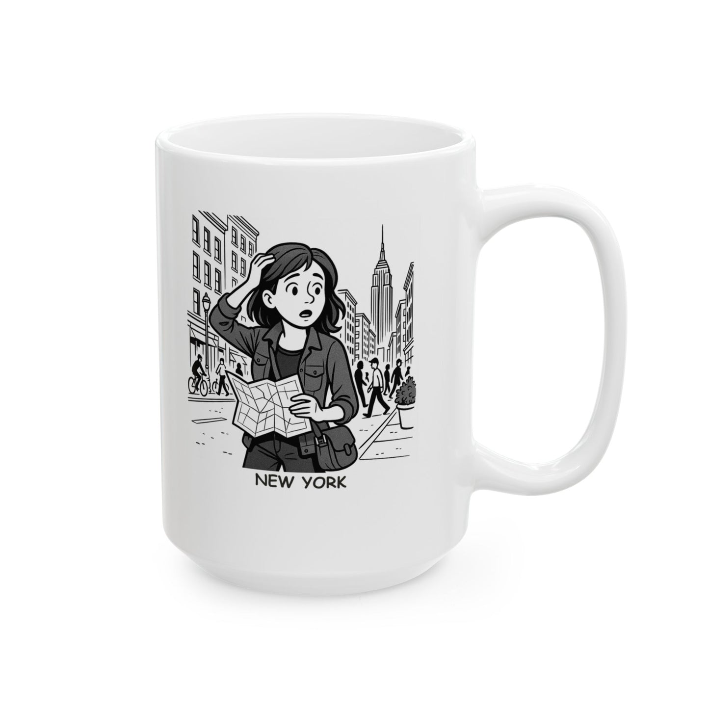 "New York: Where ‘checking out a new place’ means getting lost for hours but discovering something awesome." Ceramic Mug - 11oz & 15oz - 12869