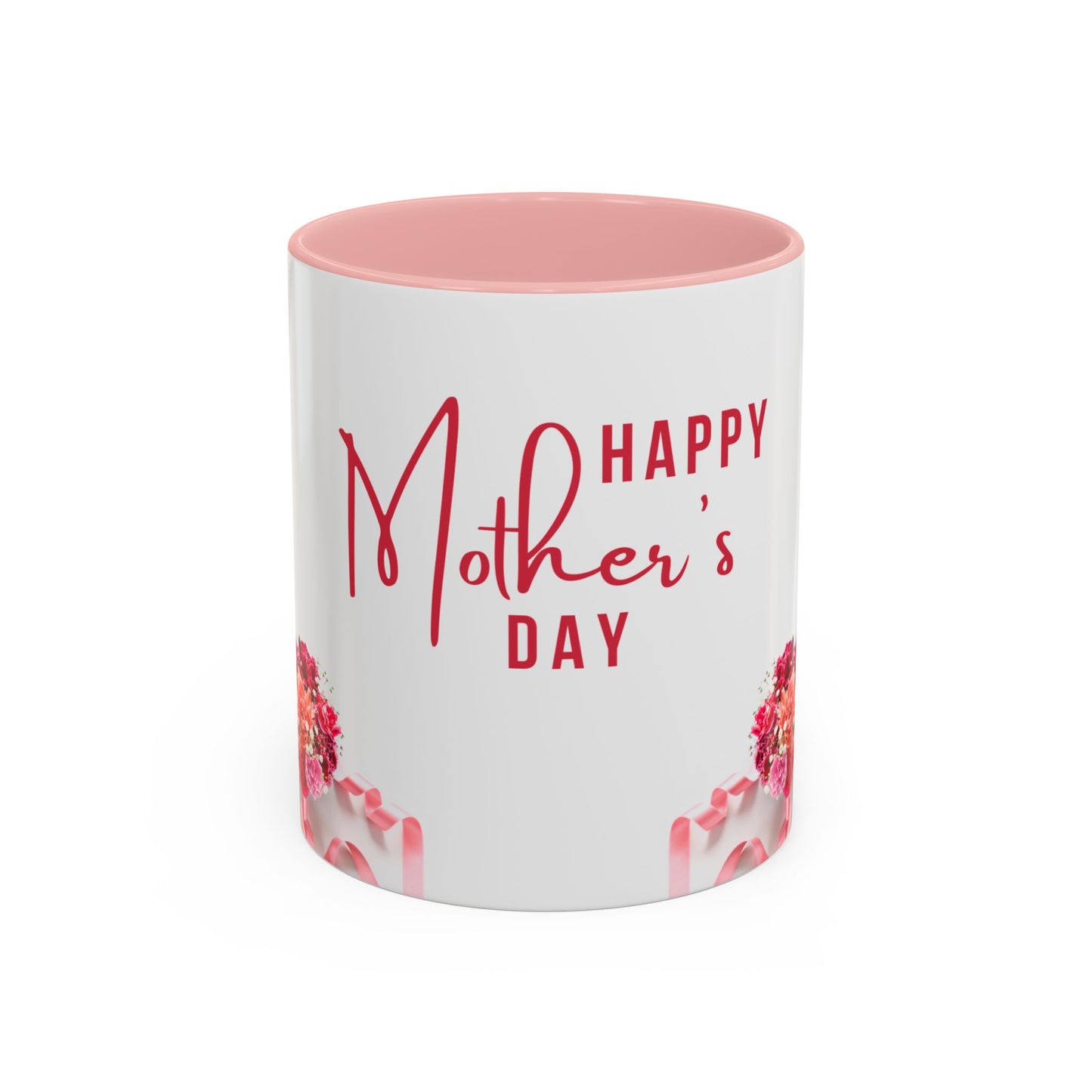 Happy Mother's Day Accent Coffee Mug - Floral Design for Moms - 11868