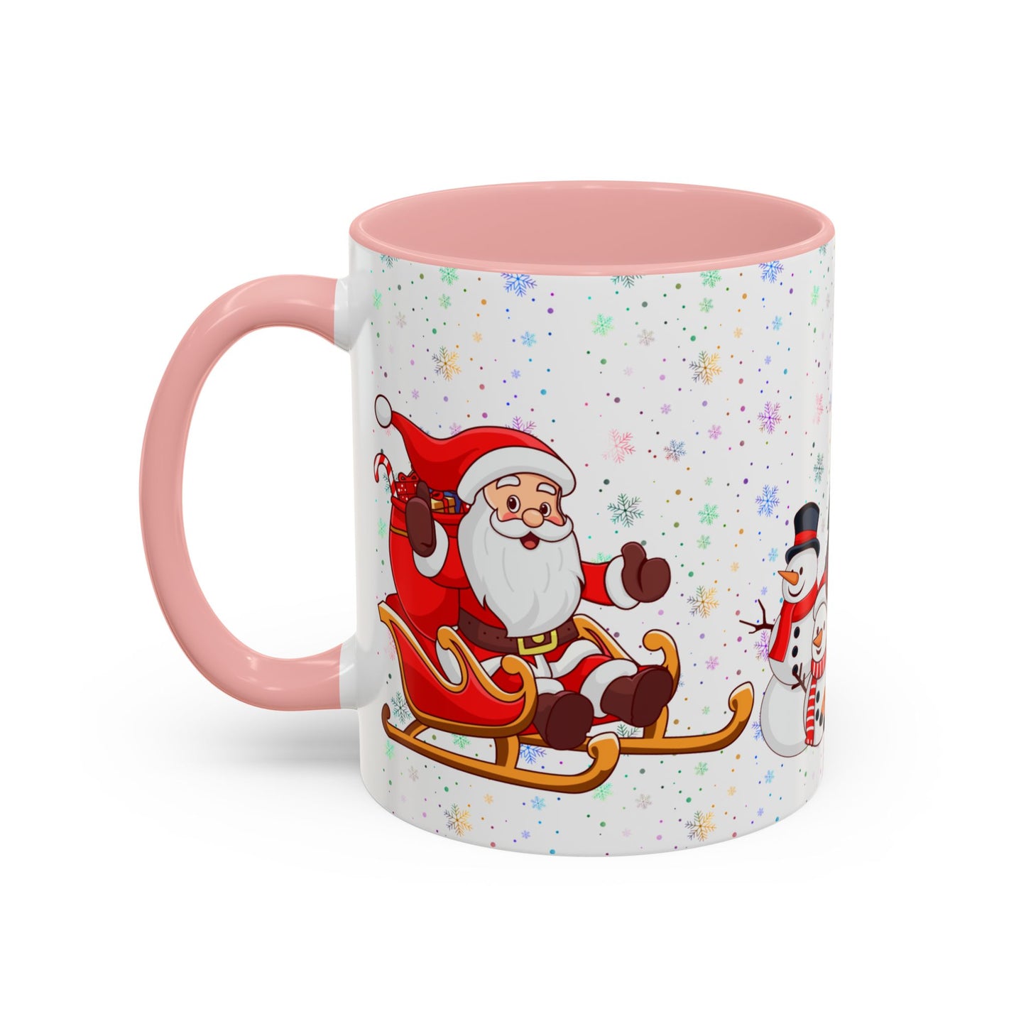 Christmas Party,  Santa,  Snowman, & Reindeer -  Accent Coffee Mug (11, 15oz) - 10428