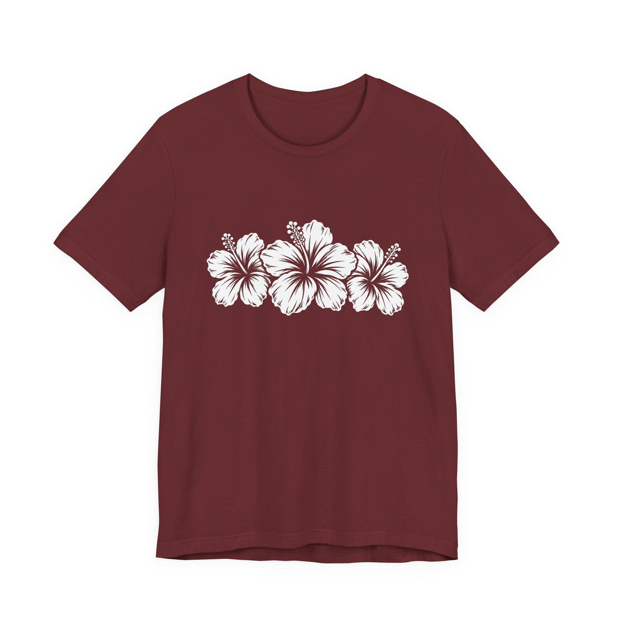 Hibiscus Floral T-Shirt,  Tropical Flower Graphic Tee - 14995