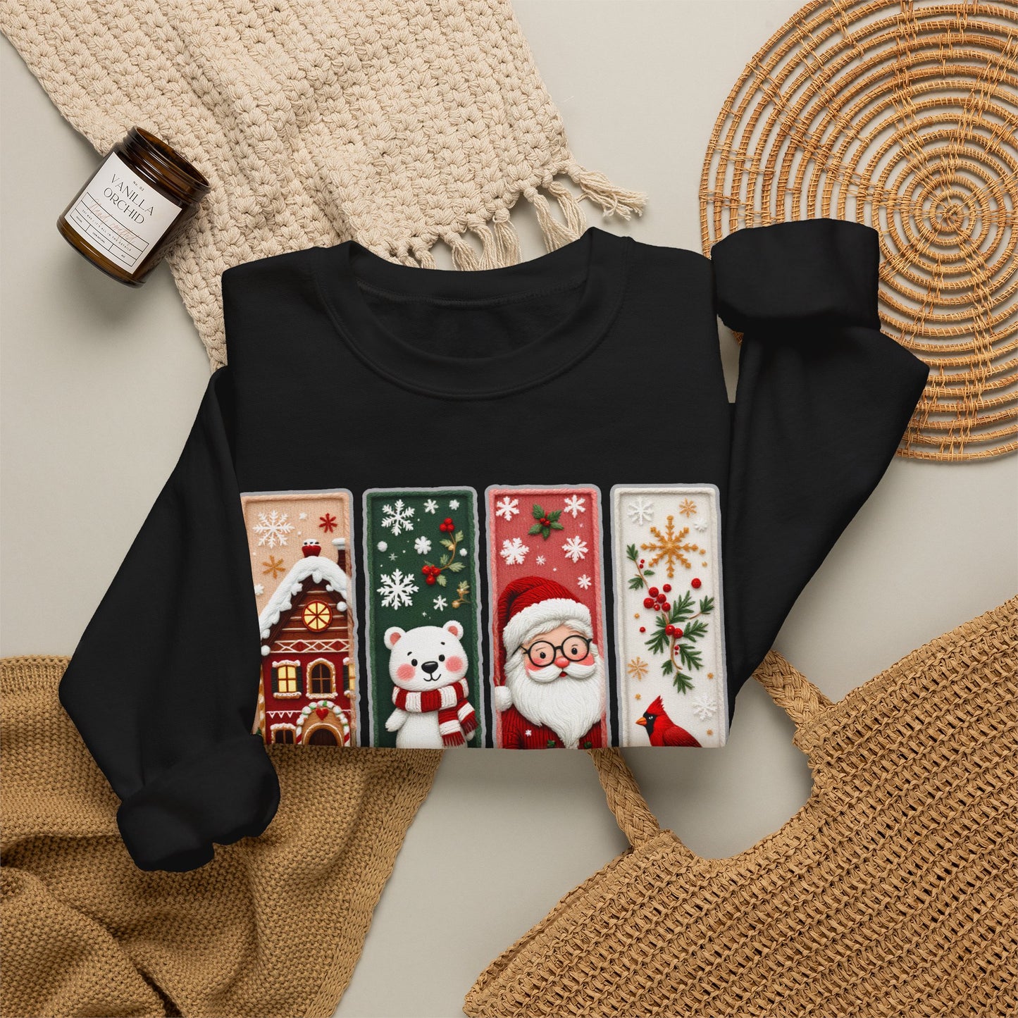 Making Spirits Bright Christmas Crewneck Sweatshirt, Holiday Graphic Sweater - 14932