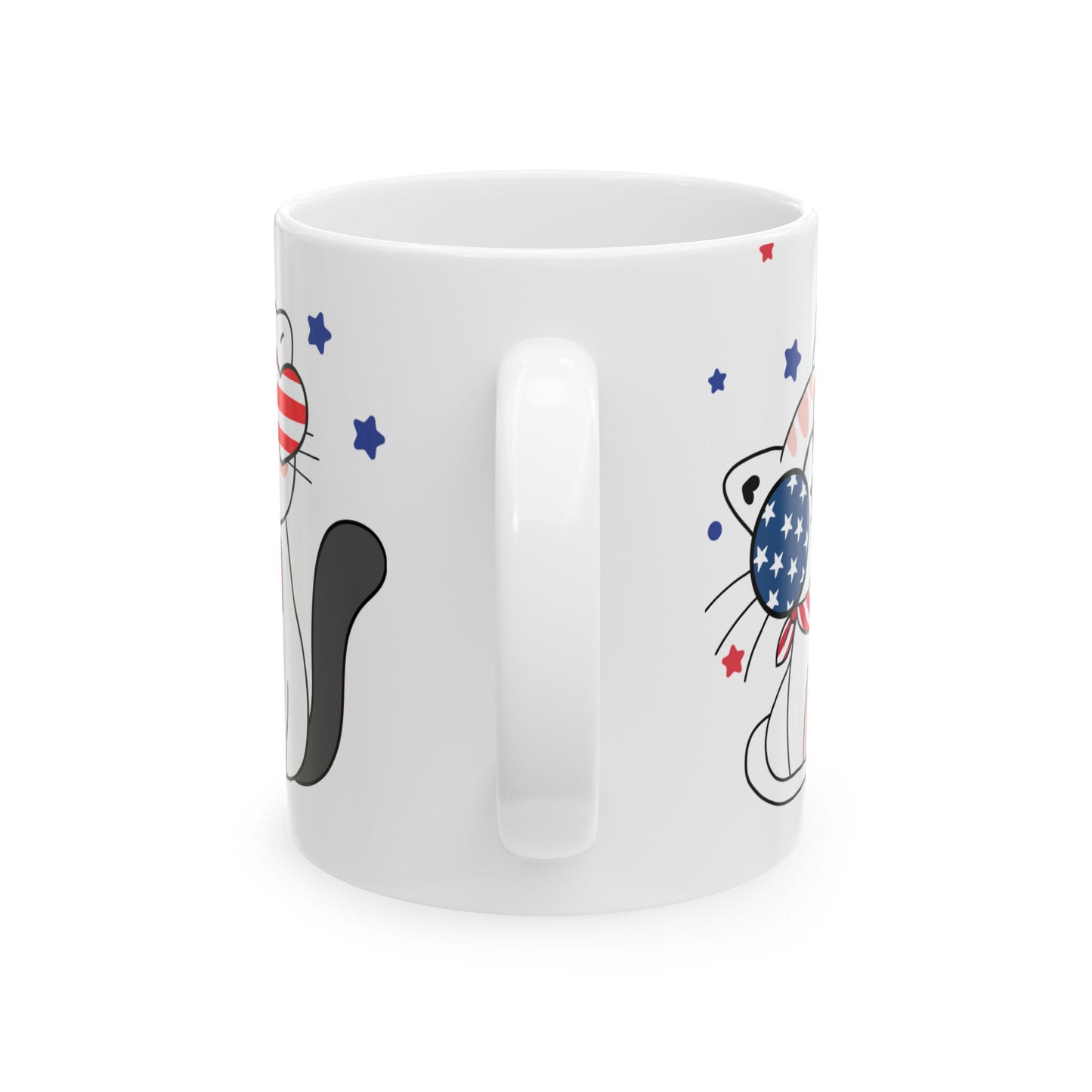 July 4, Cat's Kiss - Ceramic Mug, (11oz, 15oz) - 10586