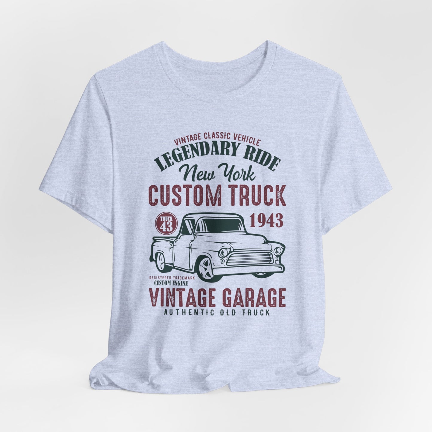 Vintage Classic Vehicle, Legendary Ride, New York Custom Truck - Unisex Jersey Short Sleeve Tee