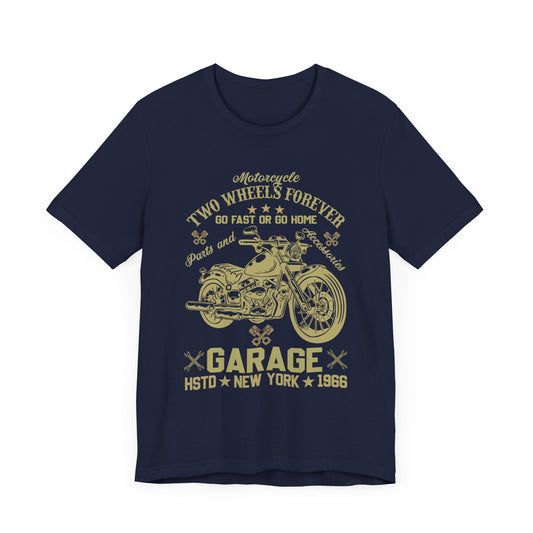 Motorcycle, Two Wheels Forever - Unisex Jersey Short Sleeve Tee