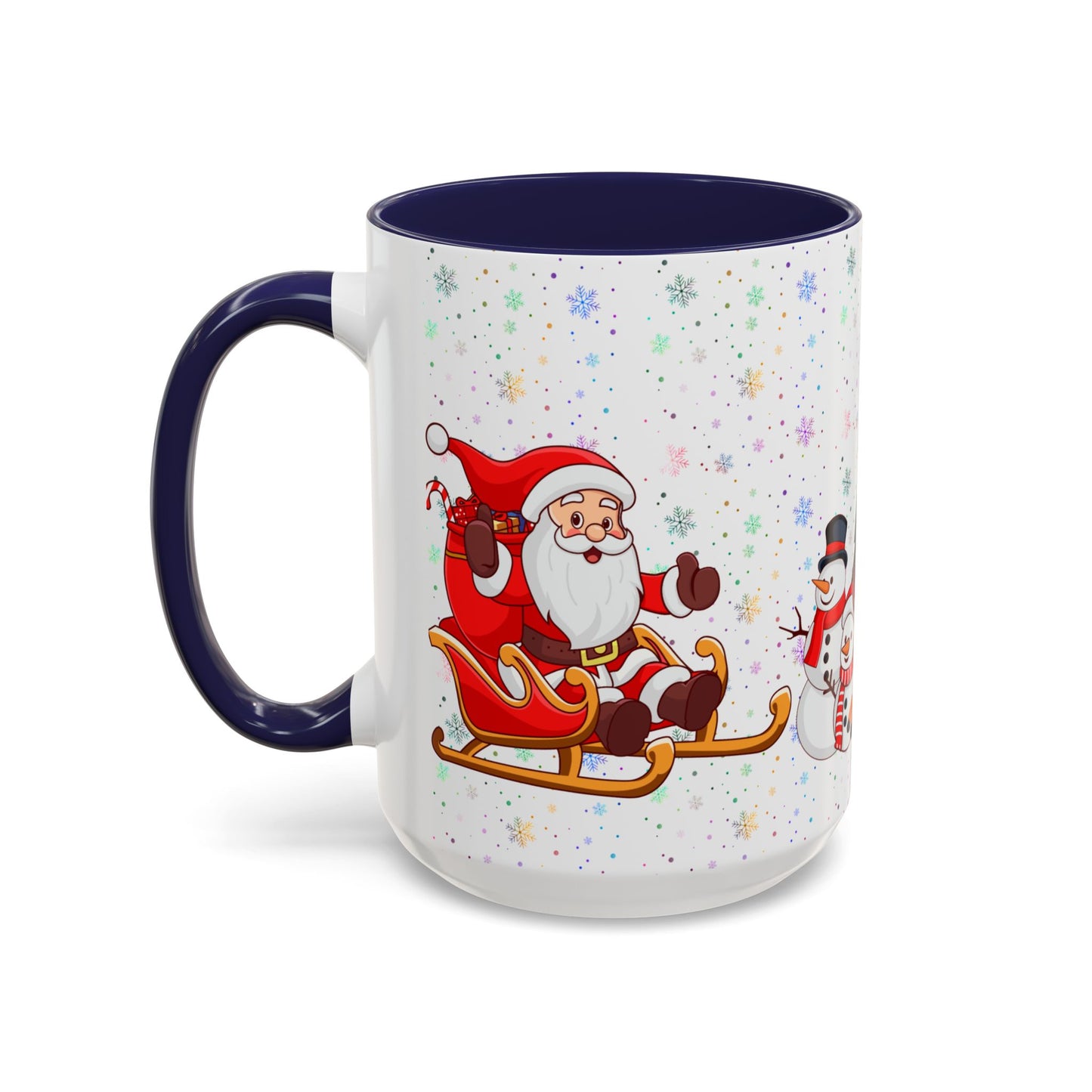 Christmas Party,  Santa,  Snowman, & Reindeer -  Accent Coffee Mug (11, 15oz) - 10428