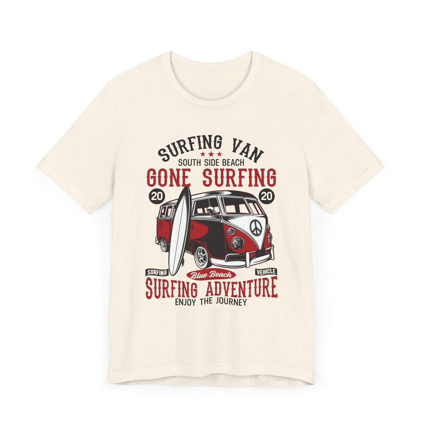 Surfing Van, Surfing Adventure - Unisex Jersey Short Sleeve Tee - 12613
