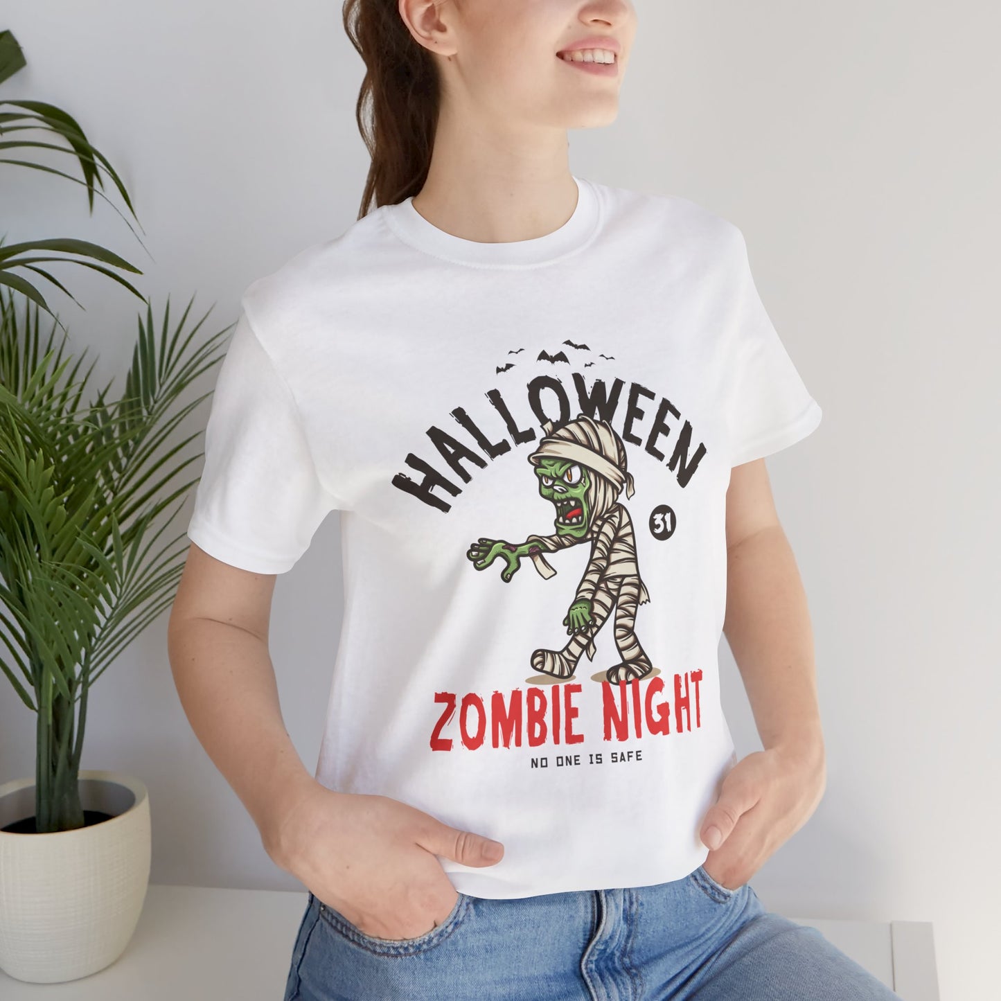 Halloween, Zombie Night - Unisex Jersey Short Sleeve Tee