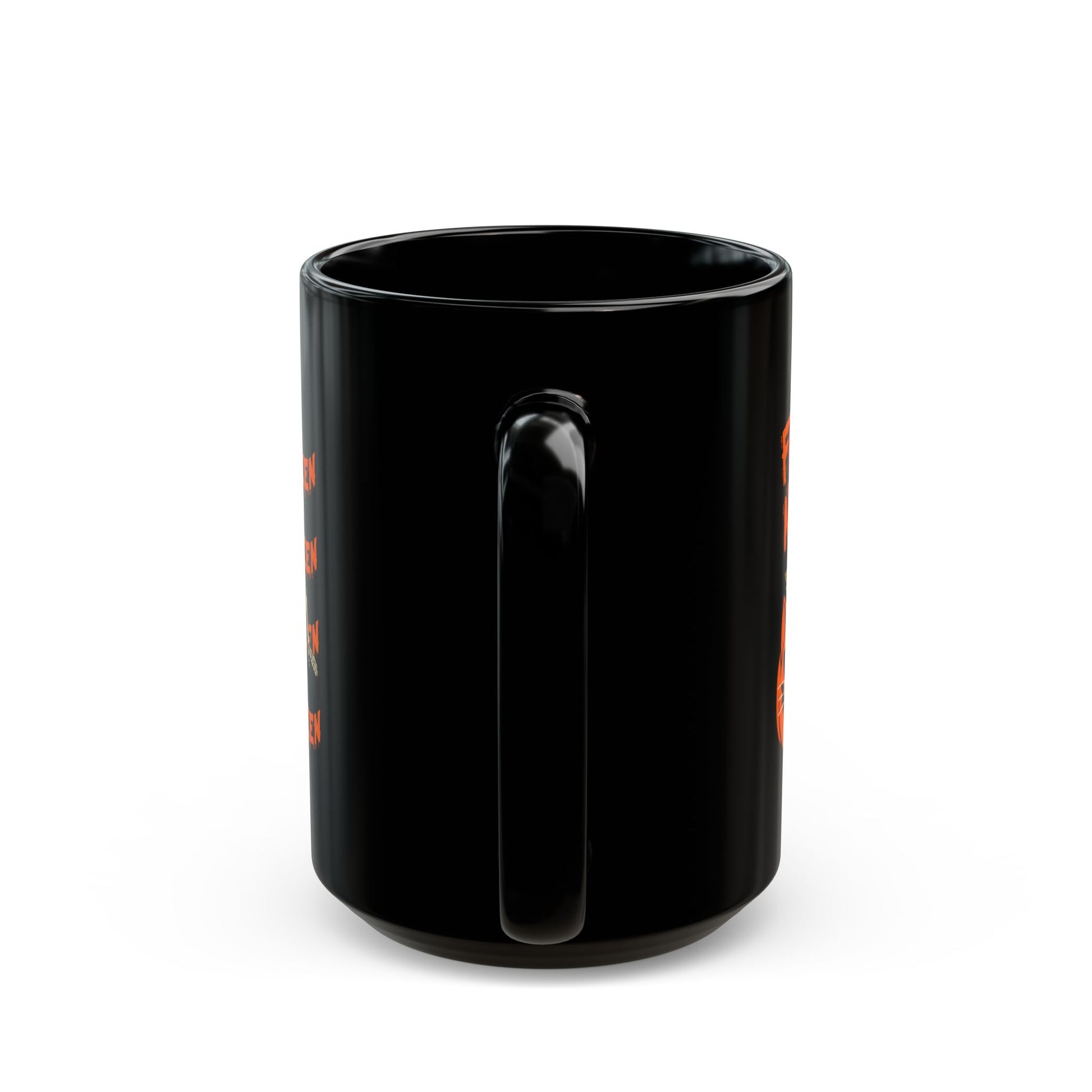 Halloween, Spooky Party - Black Mug (11oz, 15oz) | 11oz,Back-to-School,Black base,Ceramic,Coffee Mugs,Glossy,Home & Living,Mugs,Seasonal Picks,Sublimation