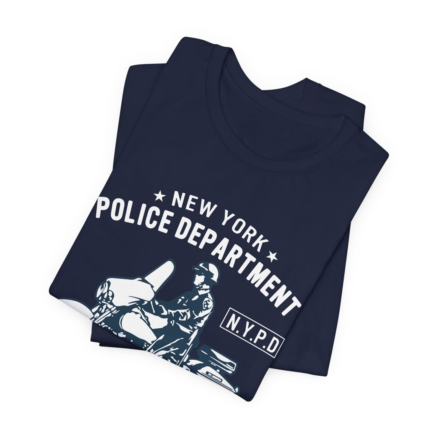 NY Police Department, Motorcycle Officer - Unisex Jersey Short Sleeve Tee - 13252